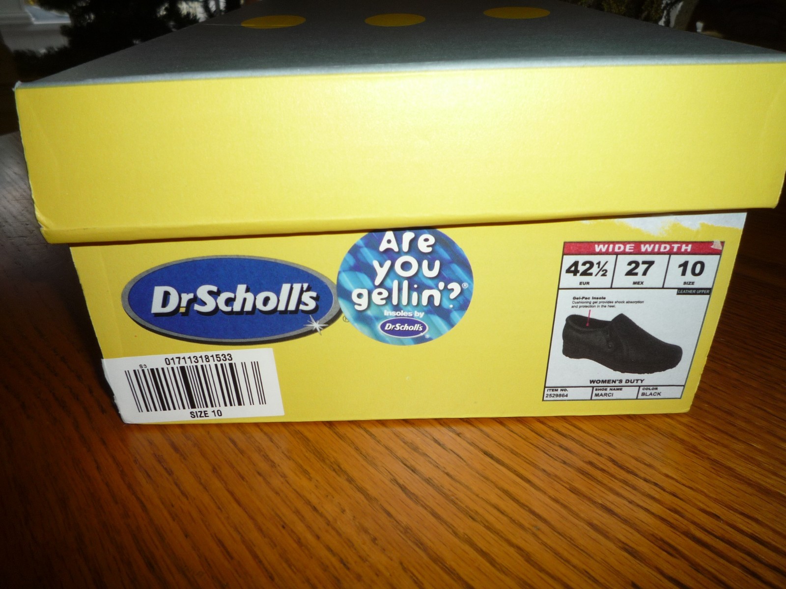 Dr Scholl’s Women’s Duty Marci Black Shoes 10W Wide Width Gel Pad Insole w/ Box