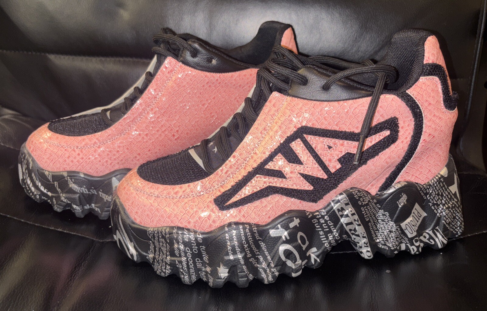Anthony Wang “BLACKBERRY” – Size 9 – Platform Pink SNEAKERS (G1)