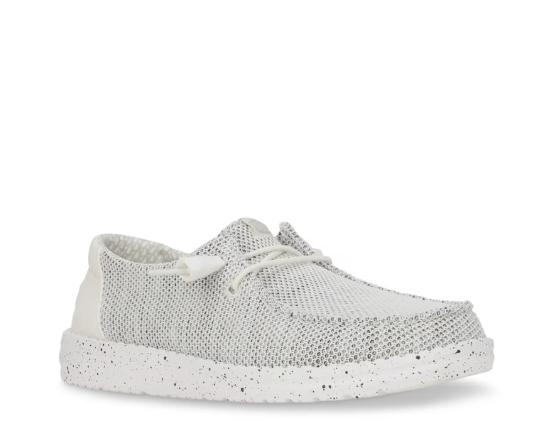 SALE ~ HEYDUDE Wendy Stretch Sox Slip-On – Women’s Shoes in White/Grey NWB