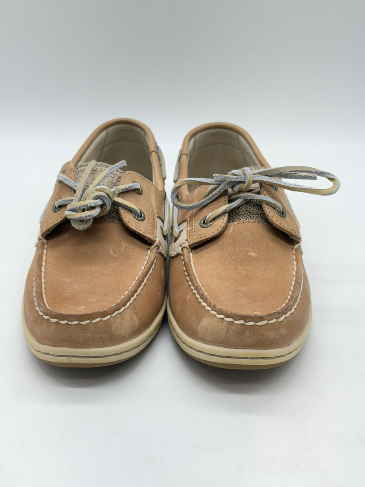 Sperry Women’s Koifish Linen Oats Boat Shoes – Tan – Size US 7.5 – STS95589