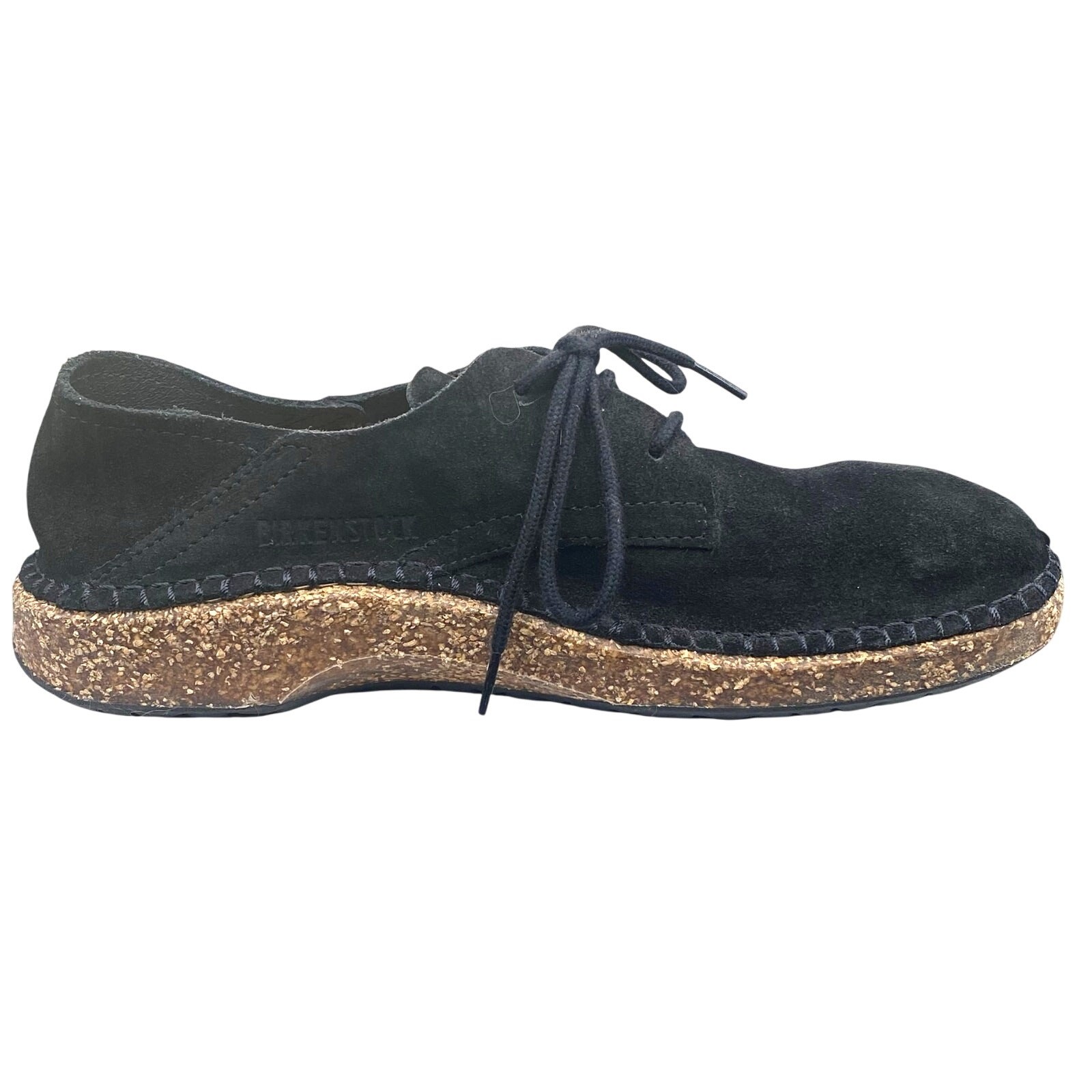 Birkenstock Unisex Gary Black Suede Lace Up Convertible Mule Size 38 M 5 W 7