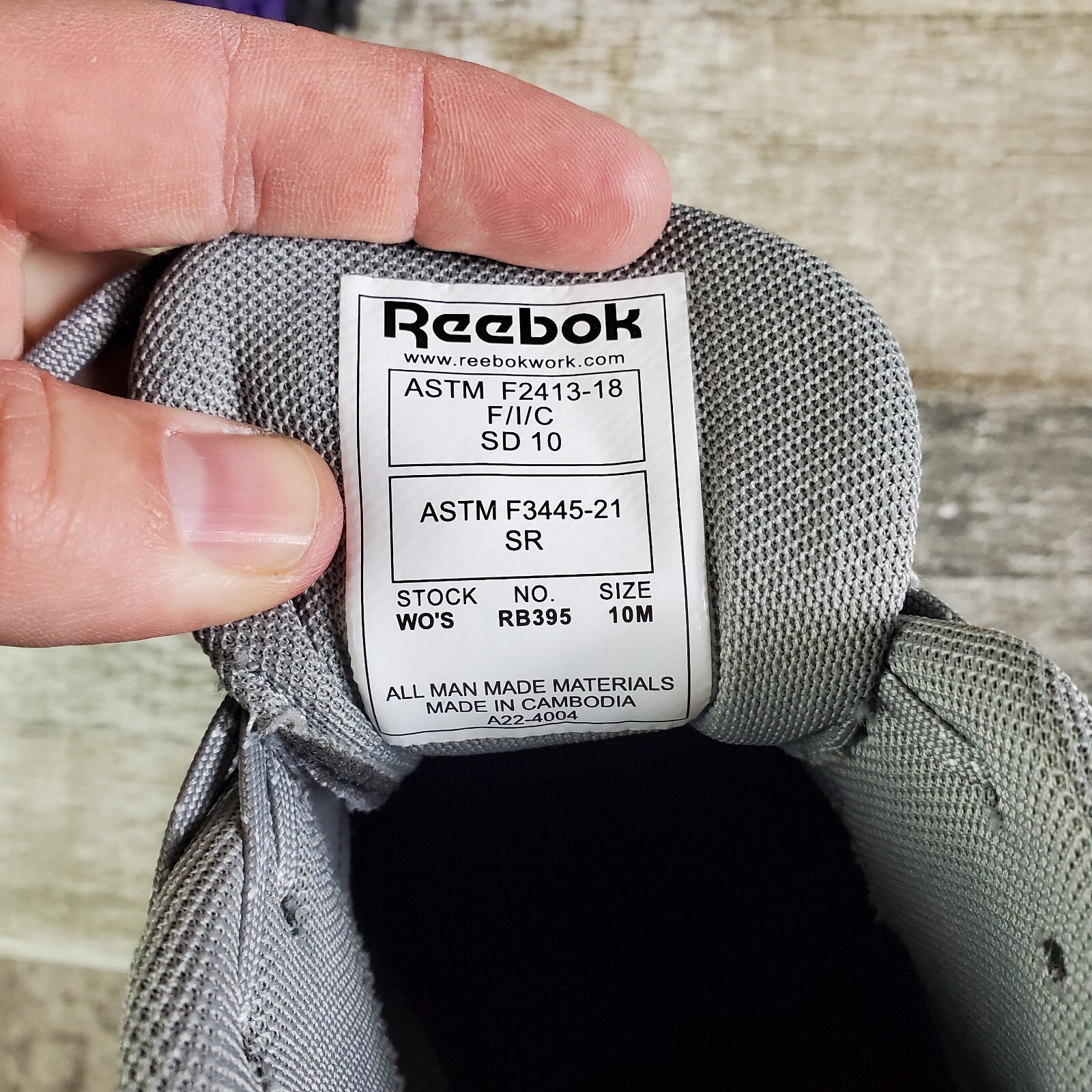 Reebok Lavante Trail 2 Womens Work Shoes Sz 10 M Running Gray Safety Toe Sneaker