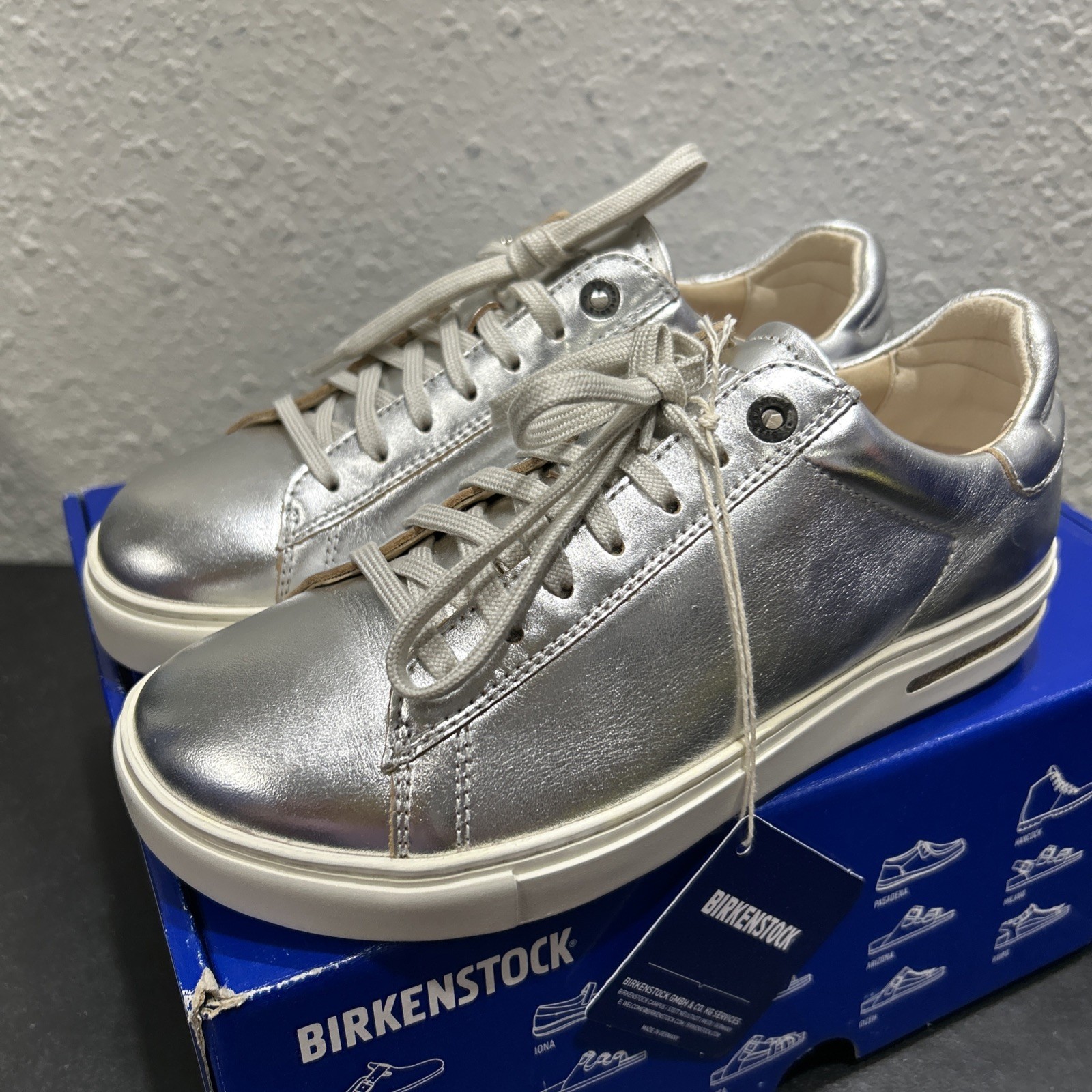 Birkenstock Bend Low II Silver Ladies Size 5 Narrow Fit