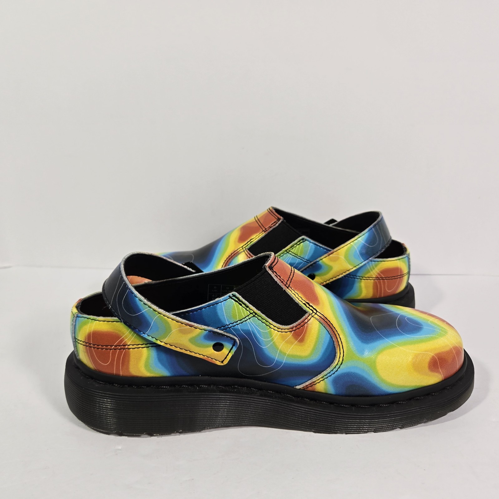 Dr Martens Isham Genix Nappa Reclaimed Thermal Map Leather Slingback Mule M9/W10