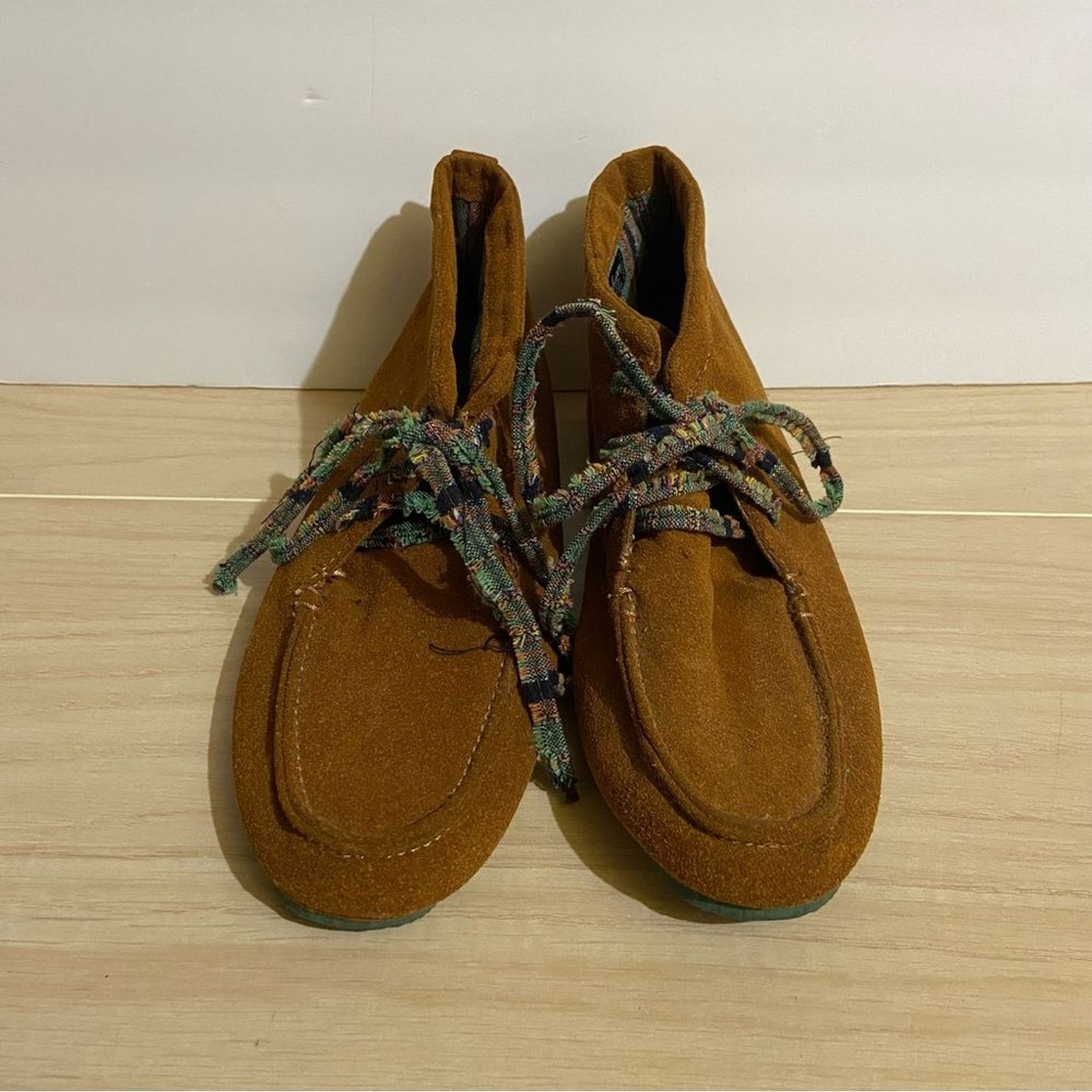 Cobian Willow Desert Chukka Boots Lace Up Suede Brown/Orange US 7 Native Boho
