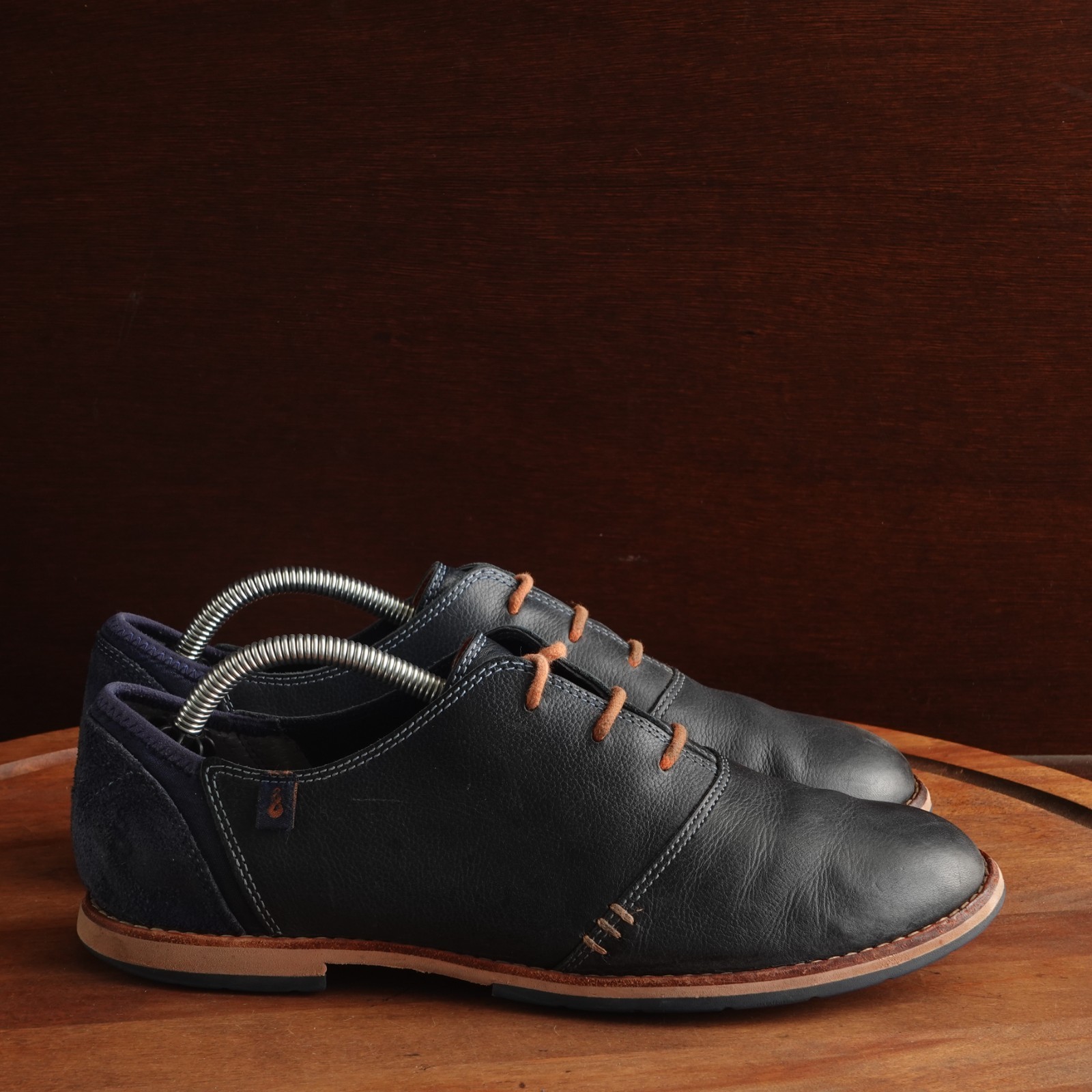 Ahnu Oxfords Womens 7.5 Blue Emery Leather Casual Comfort Preppy Academia Shoes