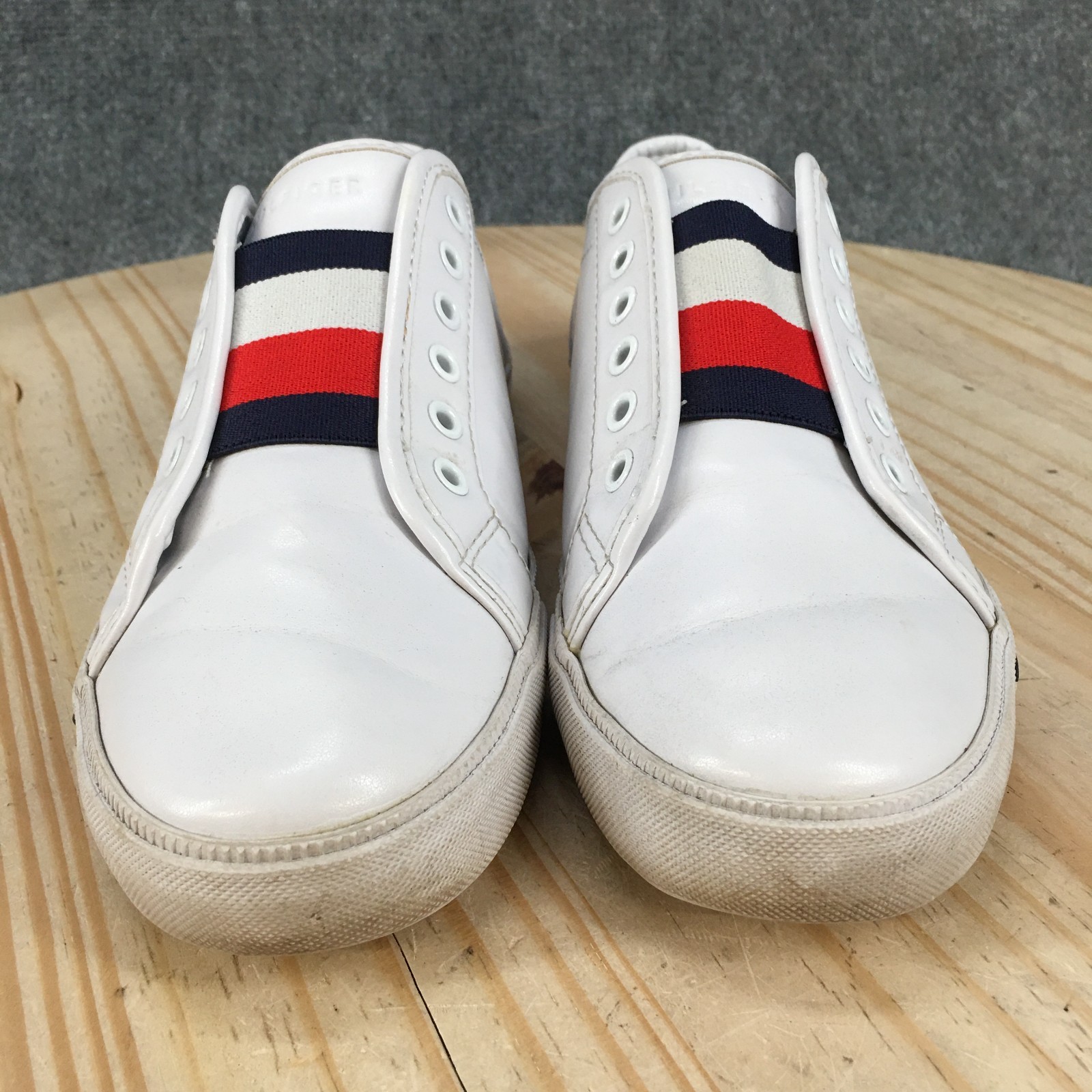 Tommy Hilfiger Shoes Womens 8 M Anni Casual Slip On Laceless Sneakers White