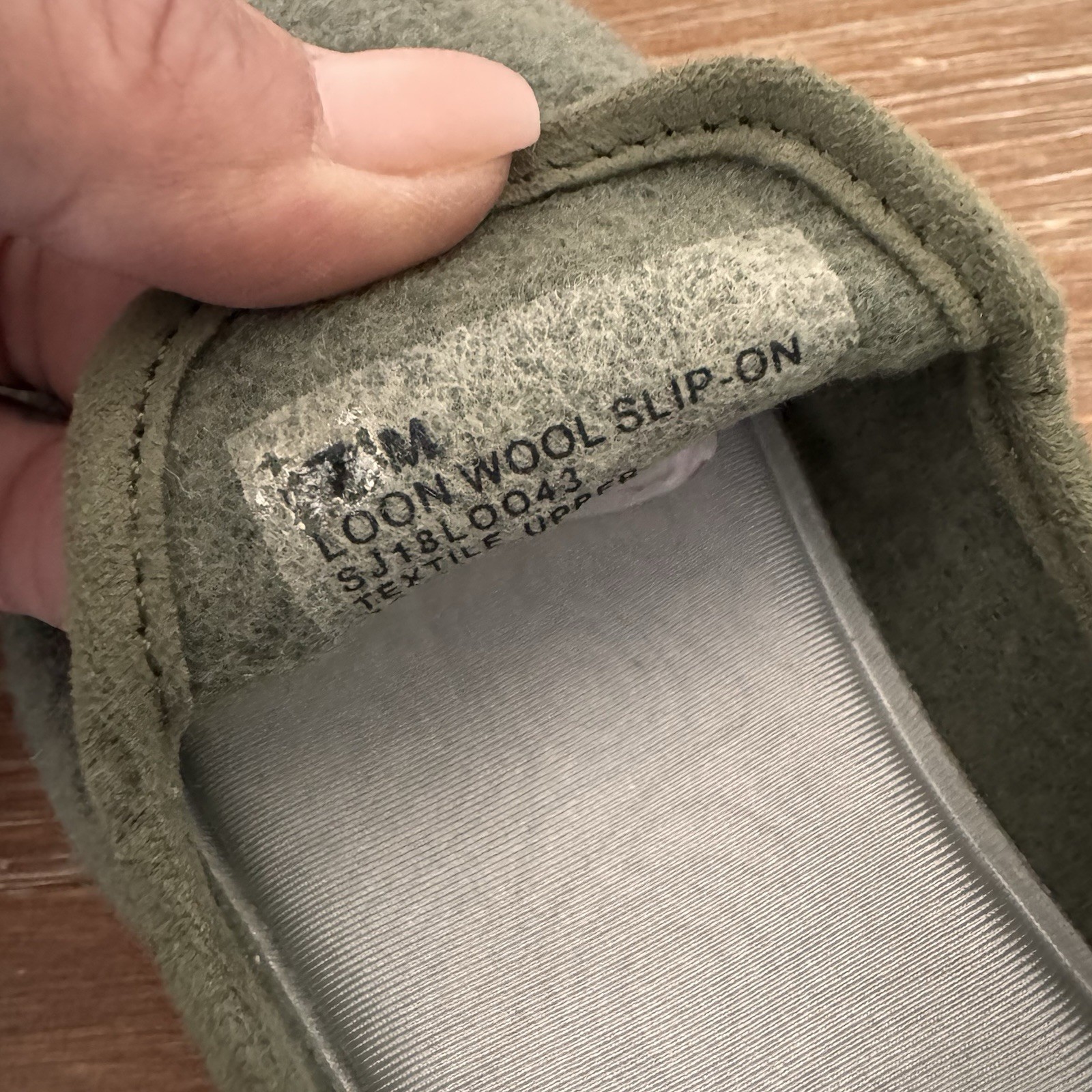 Women’s JSport by Jambu Loon Wool Slip On Memory Foam Shoe Sage Green Size 7M