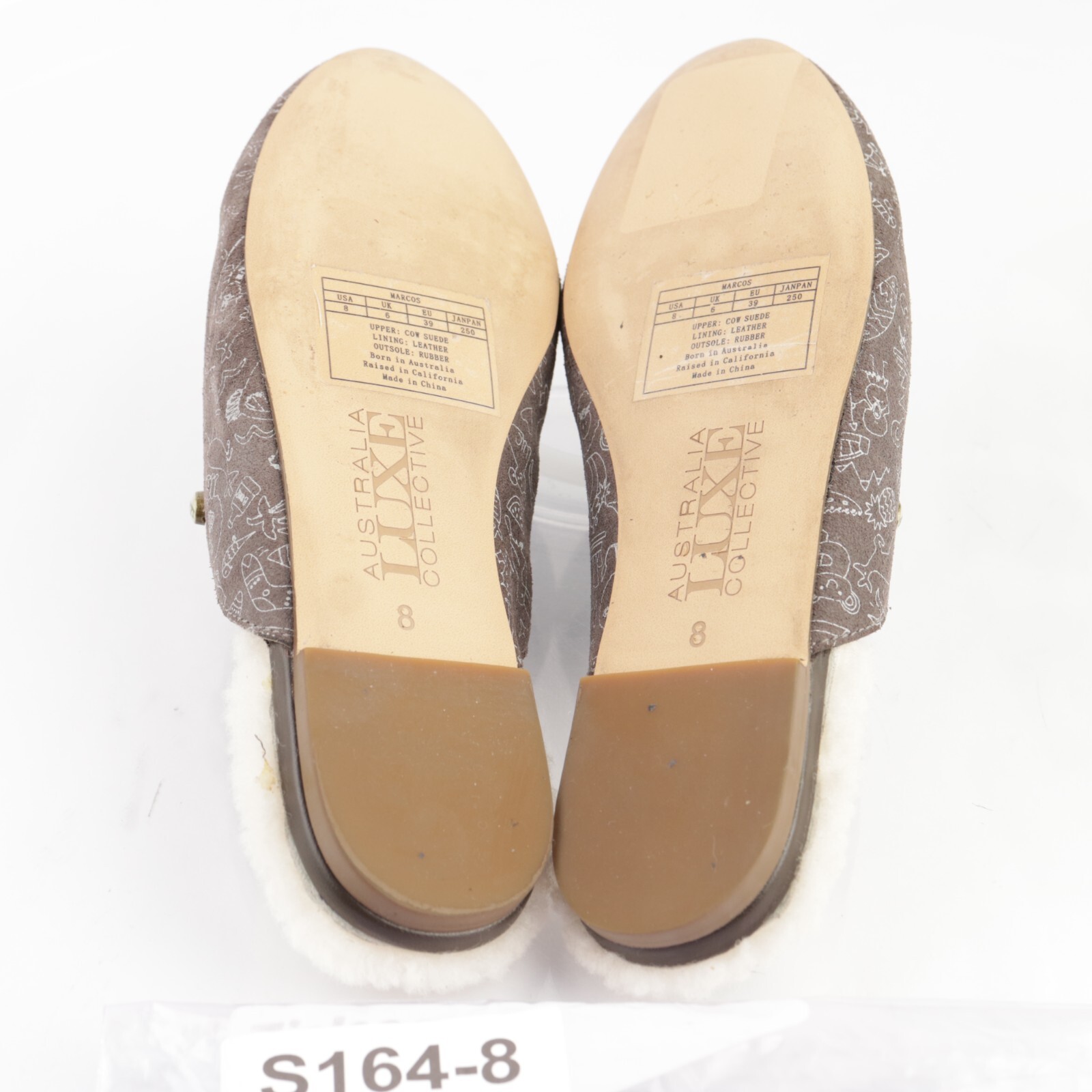 Australia Luxe Collective Womens Marcos Mule Size 8 Gray Suede Sherpa Slippers