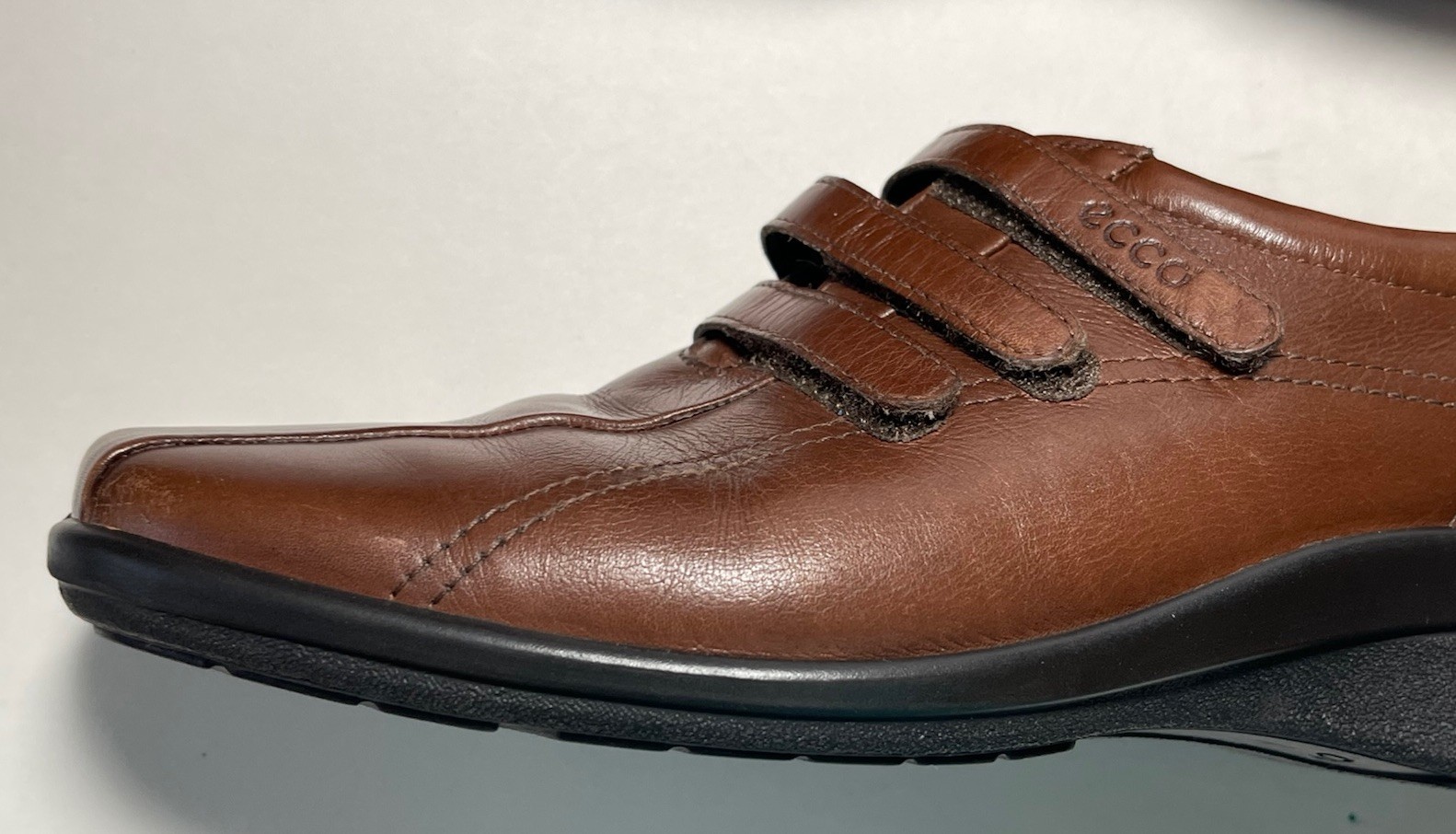 Ecco Casual Wedge Loafers Women EU 40/ 9-9.5 US Brown Leather Walking Shoes