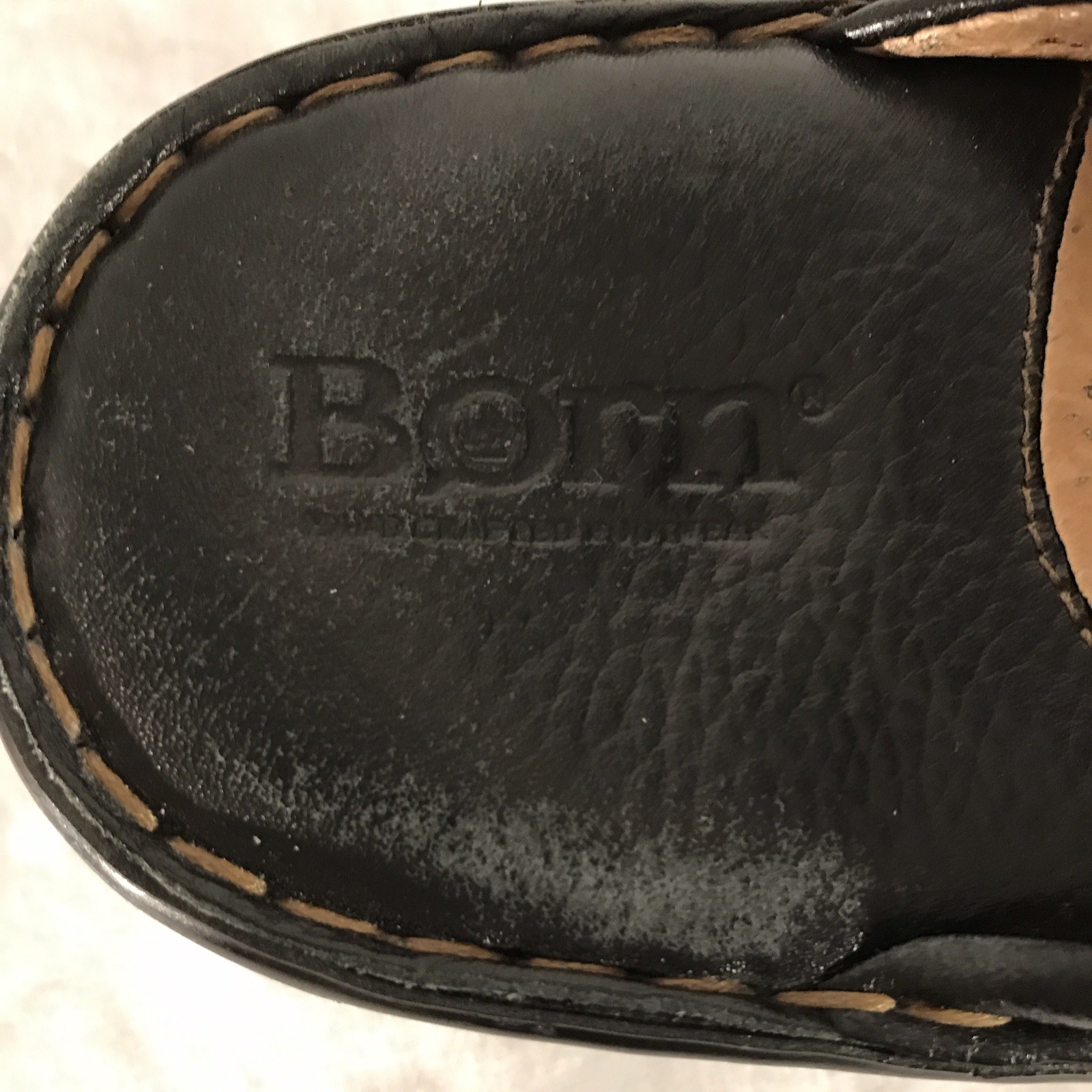 Børn B73500 Women’s Black Leather Slip-On Mule Clogs 10 M/W EU 42 CQG13