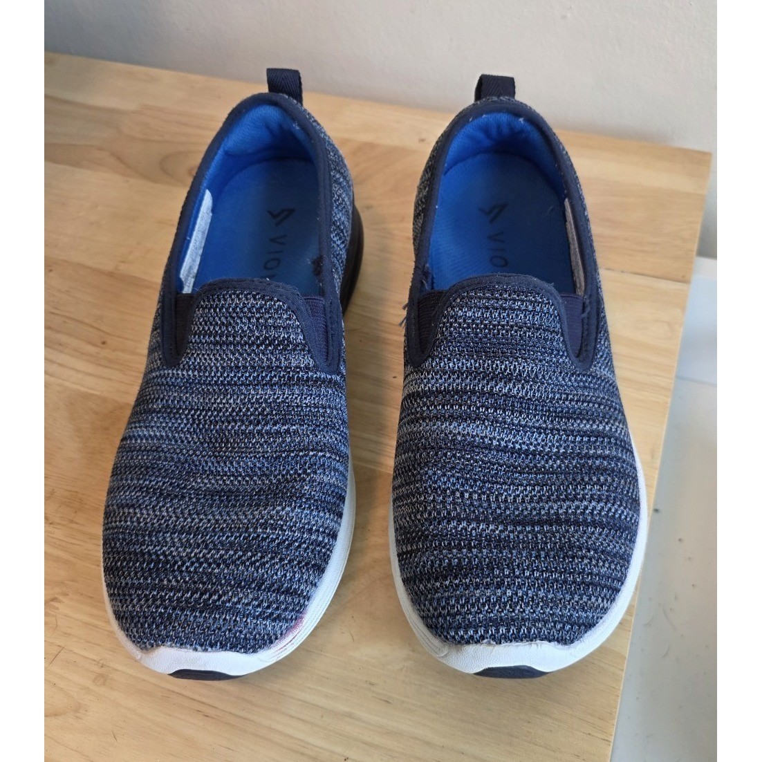 Vionic Kea Womens 8 Slip On Sneaker Blue Mesh Textured Some Wear **see Details**