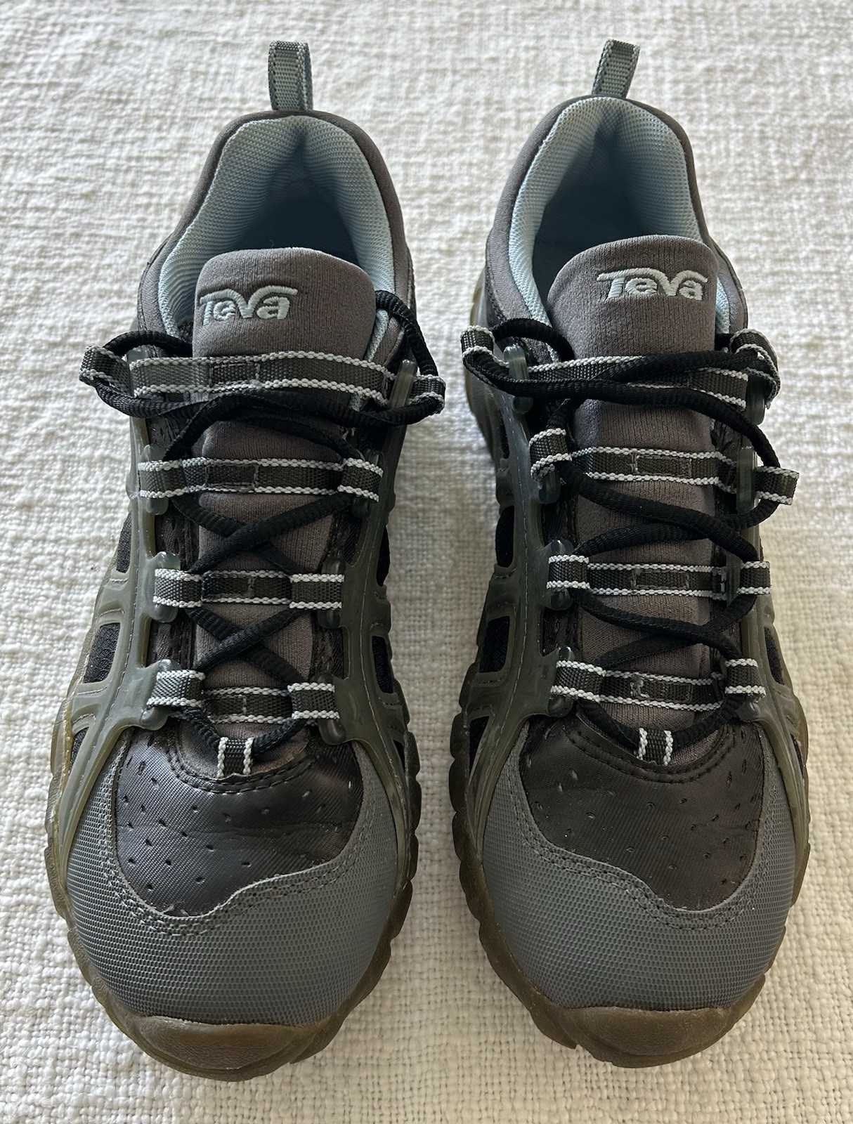 TEVA Size 8 Womens Gamma Hydro Sport Water Hiking Shoes Gray Blue EUC
