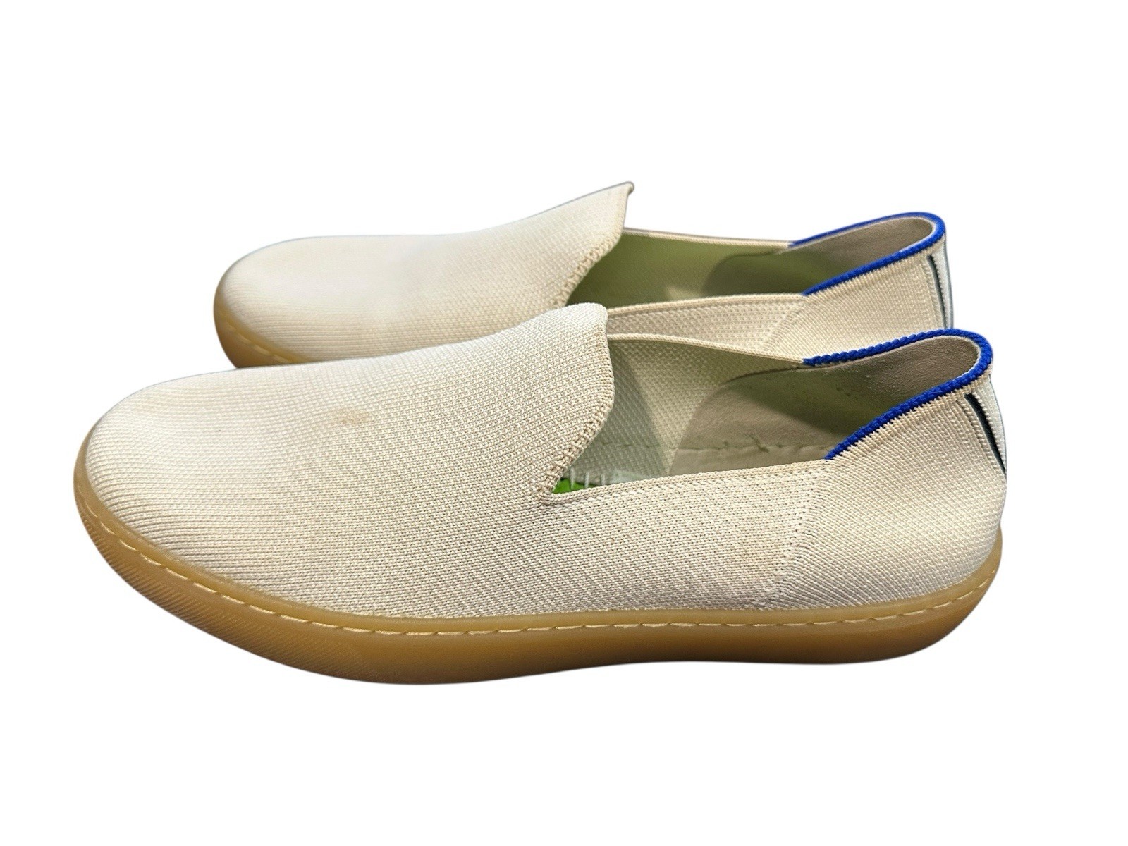 Rothy’s The City Slip On Sneakers Womens Size 7.5 Ivory Comfort Flat Gum #S65-1