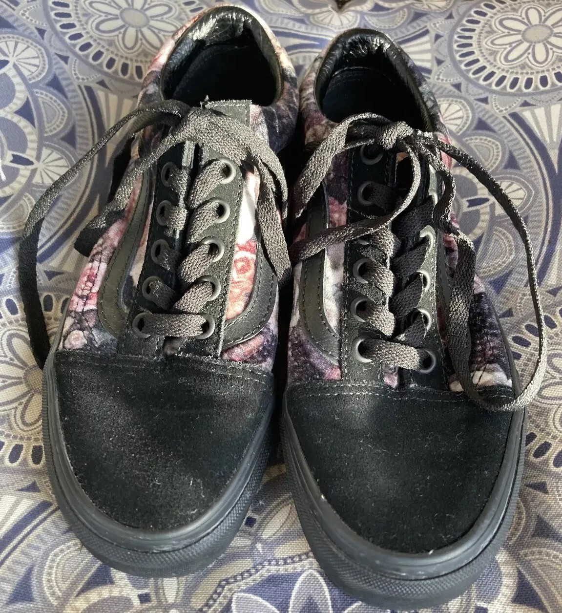 Vans Floral Old School Lace Up Sneakers 721278 Size Mens 3.5 Womans 5
