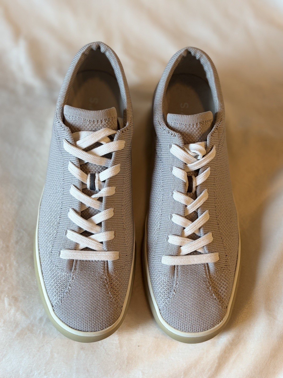 Rothys Shoes Womens 8.5 The Lace Up Sneakers Gray Knit Lace Up Low Top Comfort