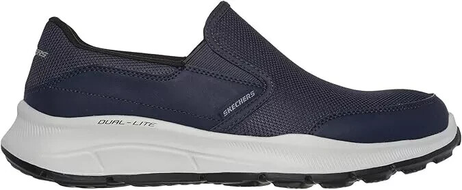 Men’s Skechers Shoes Navy Mesh Sport Air Cooled Memory Foam Slip On vegan 232515