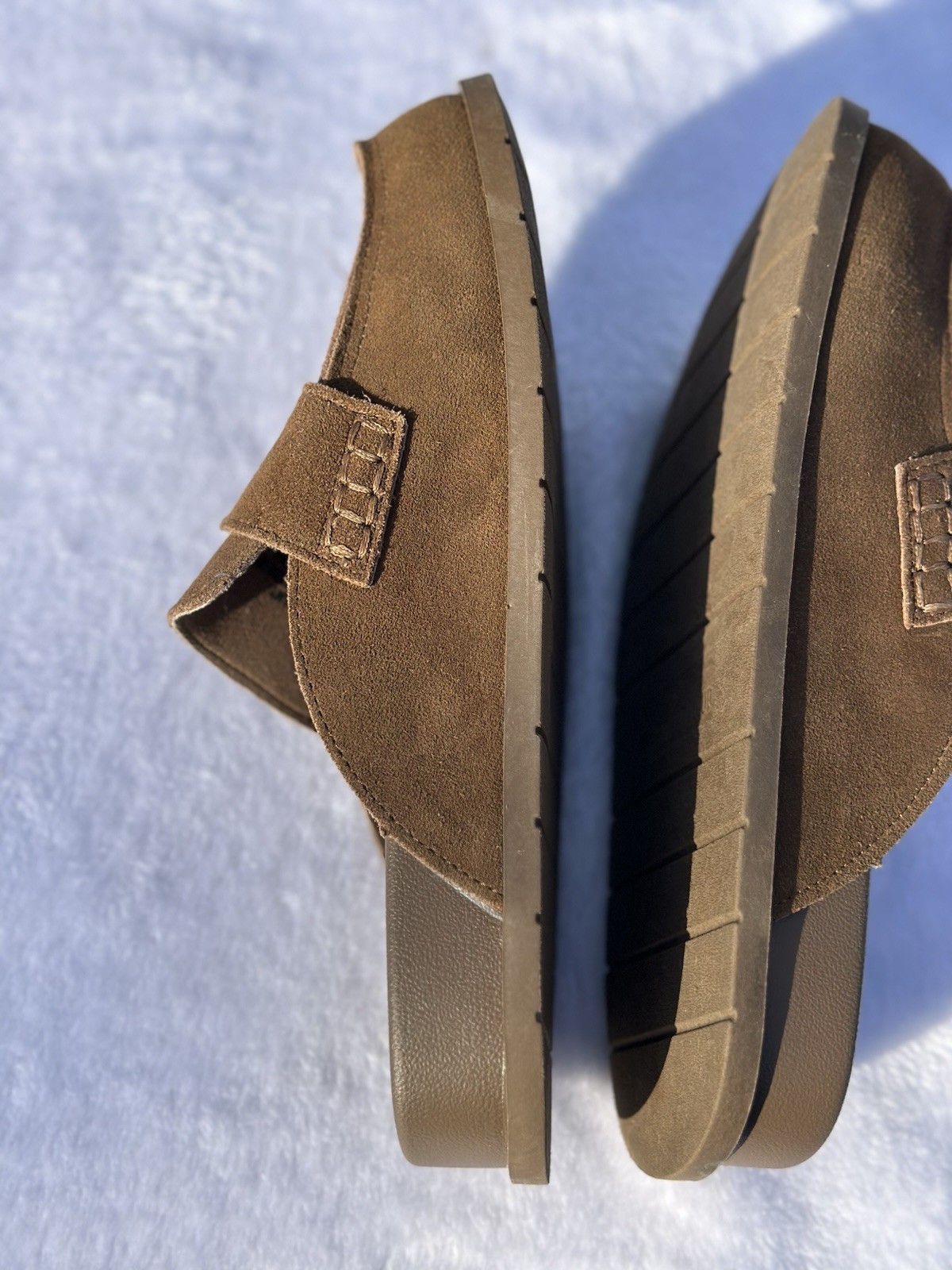Project Cloud 100% Genuine Leather Womens Clogs Memory Foam Mule Sz 7.5 Tan