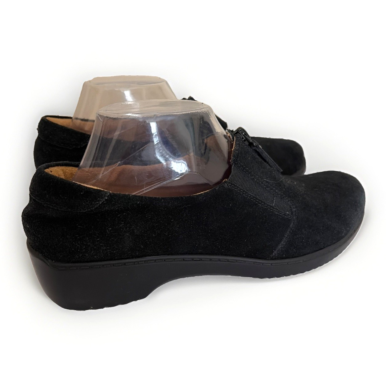 Natural Soul Naturalizer Women’s Zip Front Shoe LUXE Size 9.5M Black Comfort