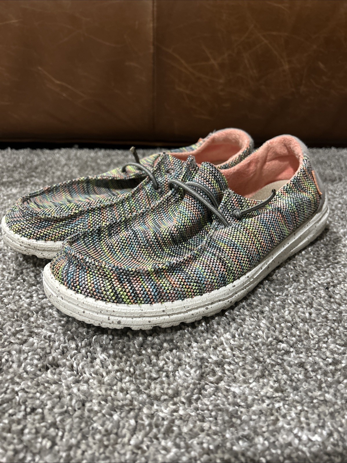 Hey Dude Wendy Sox Size 8 Shoes Sneakers Slip On Peacock Pink 121928341 Women’s
