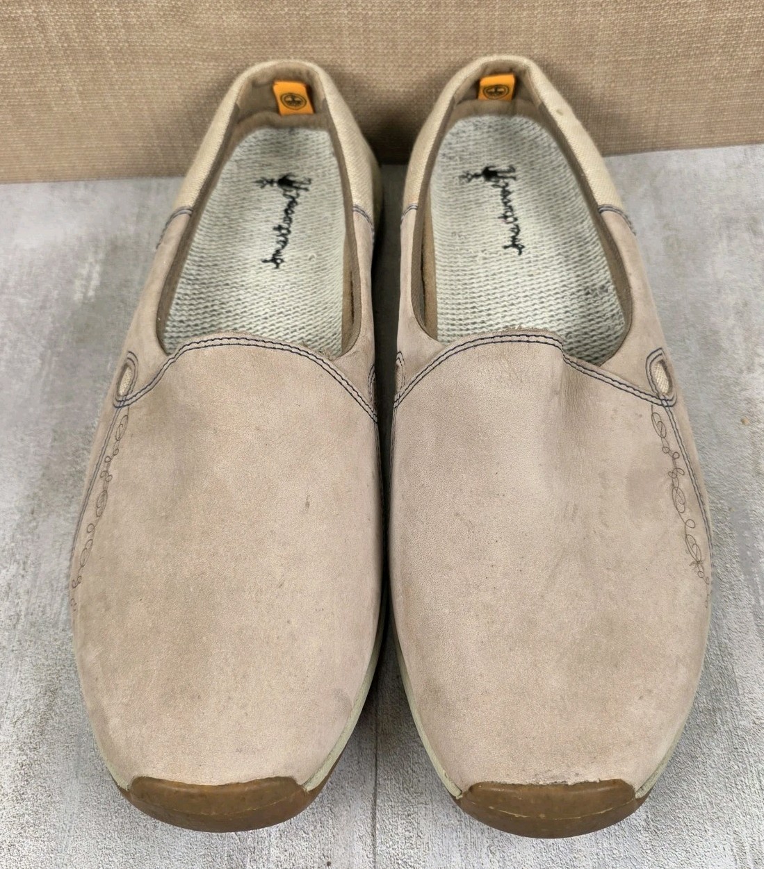 Timberland Leather Suede Casual Shoes Women’s 11M Tan Smartwool Mules Slip On