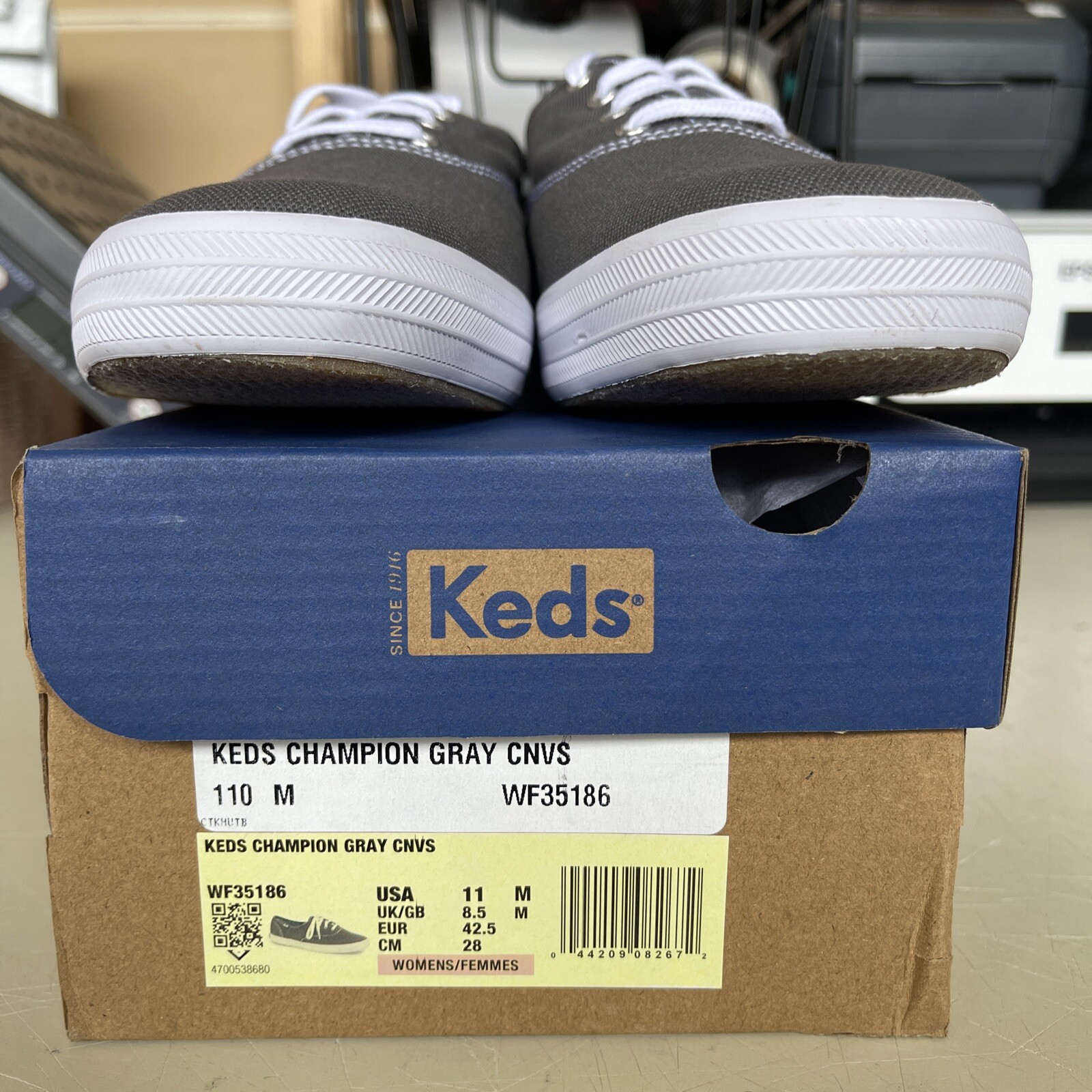 PICK SIZE/ Keds Women’s Champion GRAY Canvas Shoe