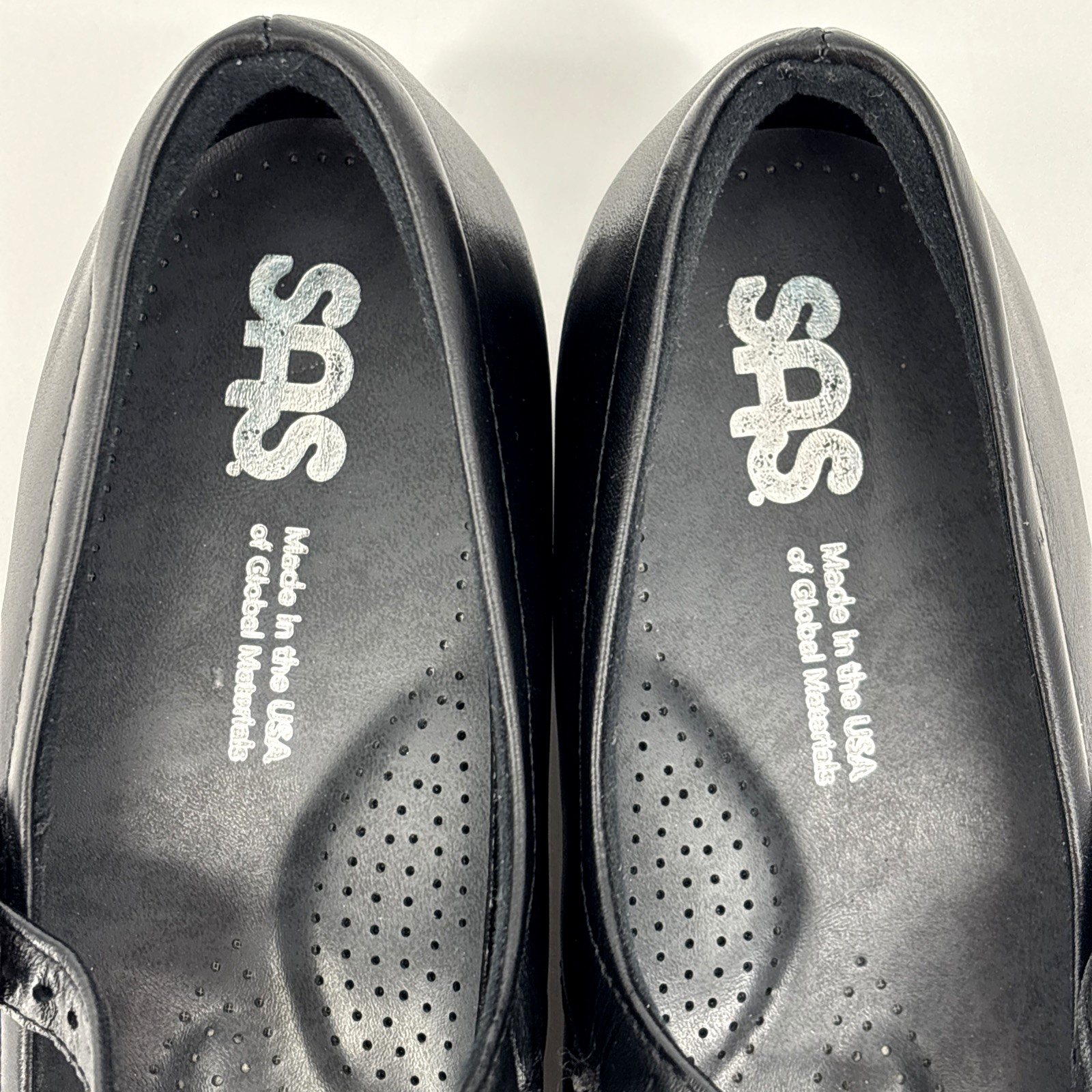 SAS Maria Black Mary Jane Comfort Shoes Leather Adjustable Strap Tripad 8.5M New