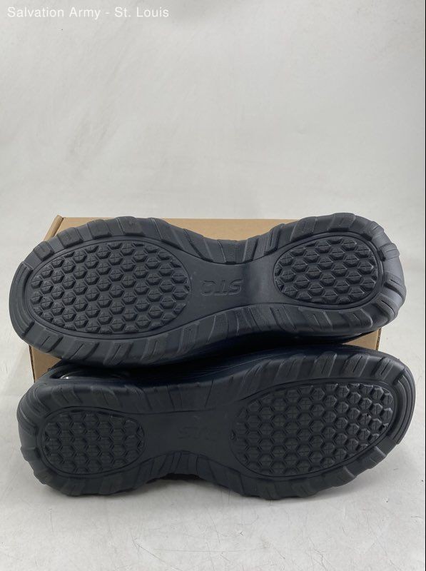 STQ Womens Navy Blue Orthopedic Adjustable Strap Diabetic Sneaker Shoes Size 9.5