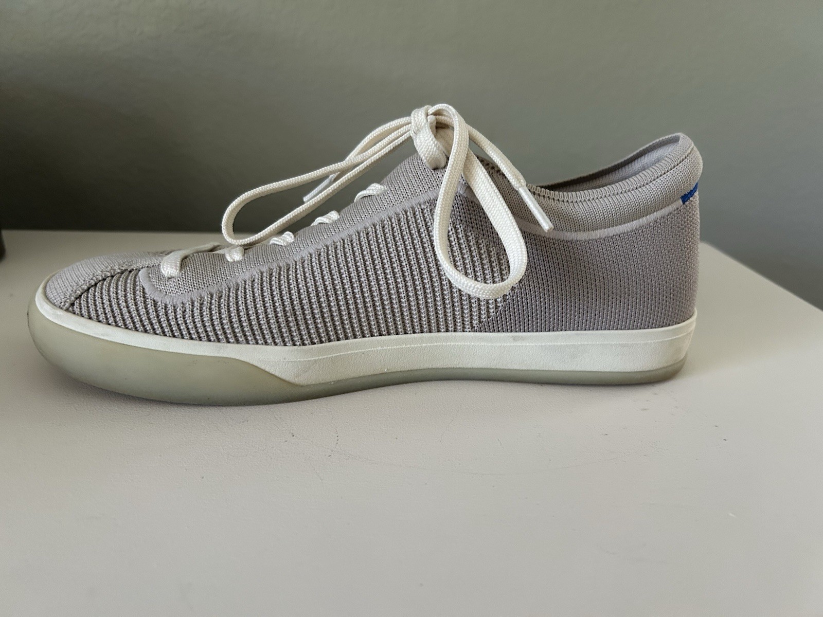 Rothy’s Women’s “The Lace Up” Sneaker Sz 10 Graige Color Comfort-Washable