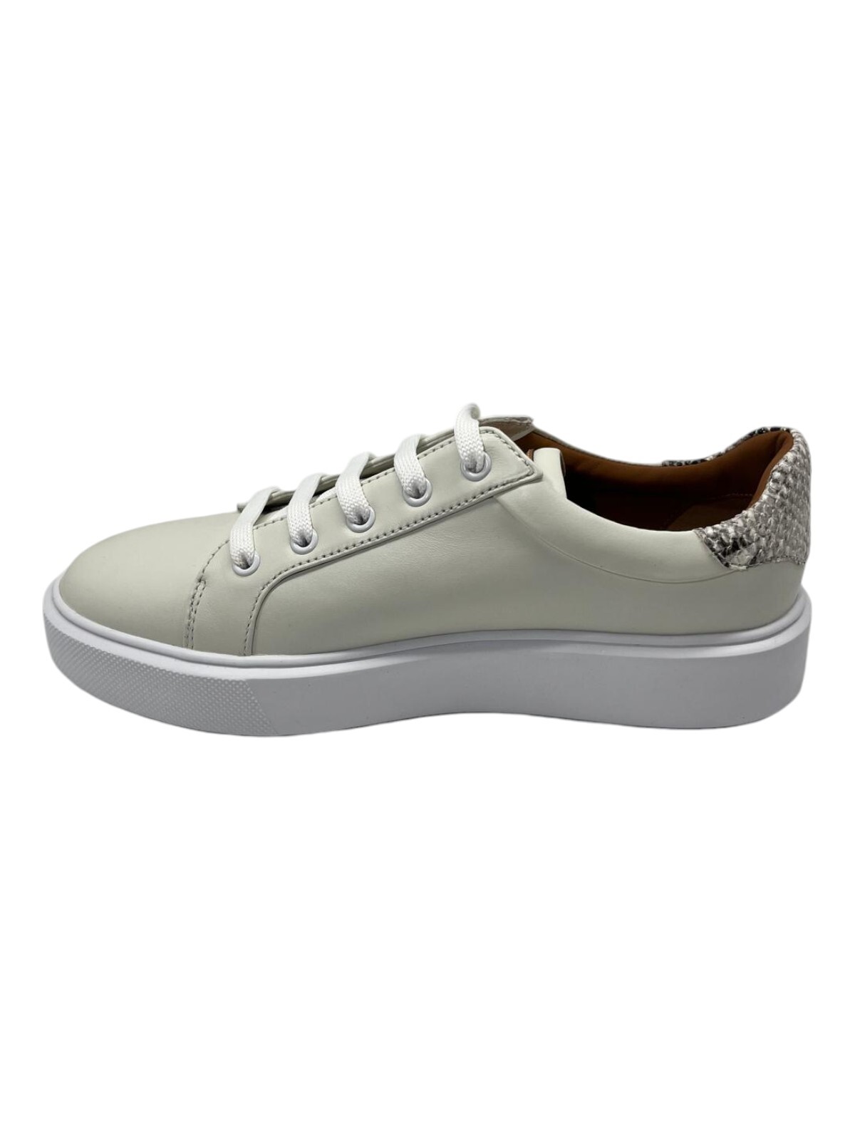 Bally Clorys 6234065 Women’s White/Roccia Leather Sneakers MSRP $560