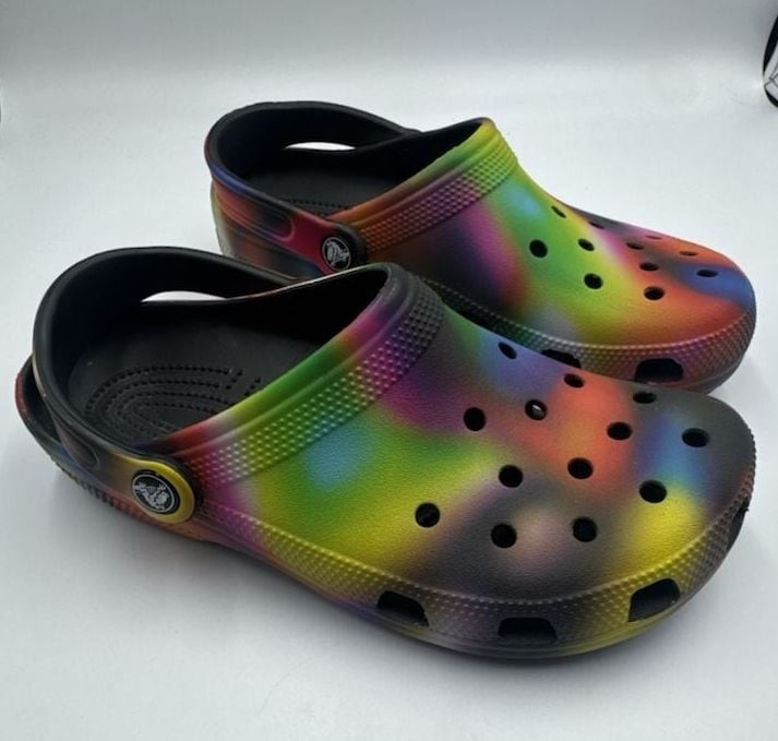 Crocs Classic Solarized Clog in Black/Multi