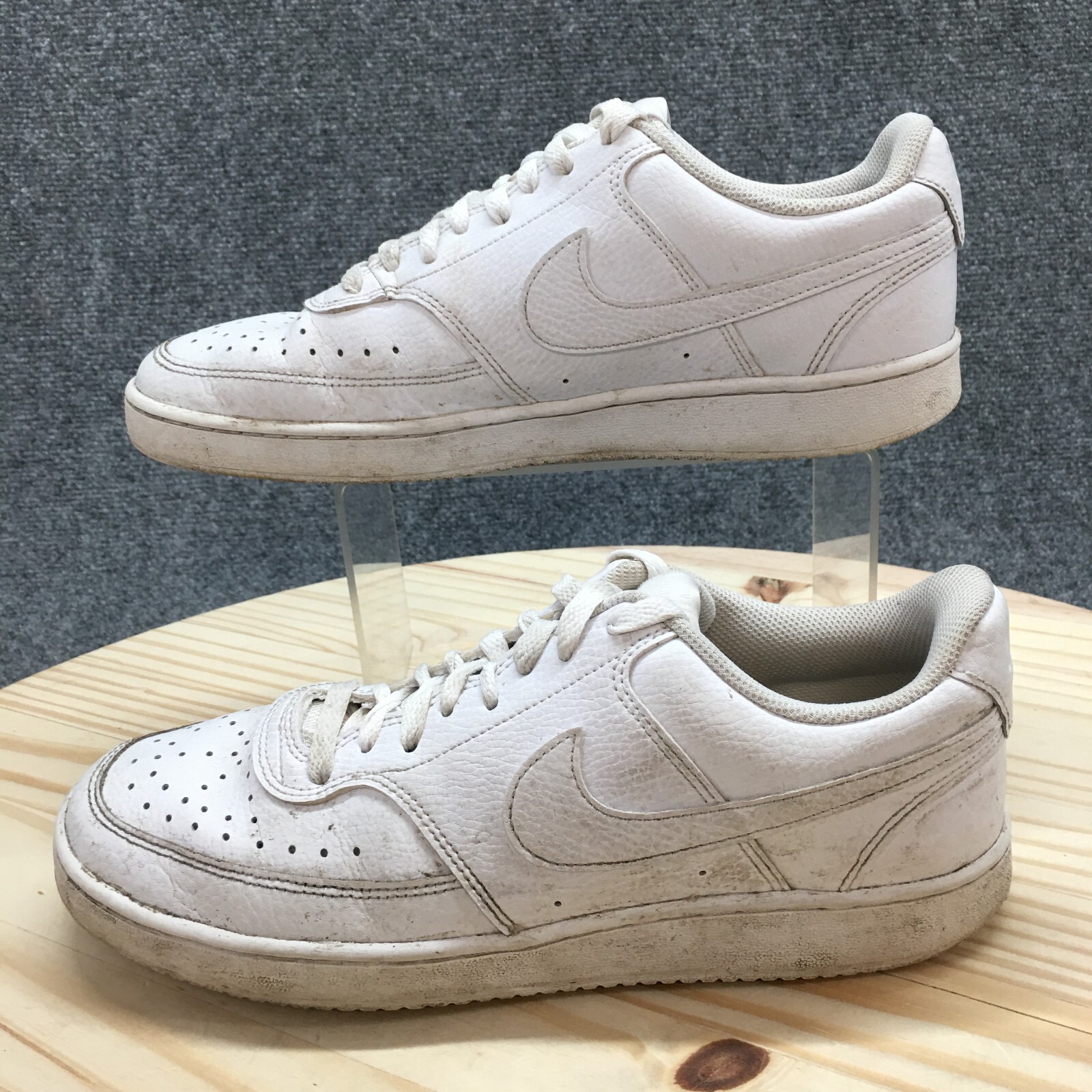 Nike Shoes Womens 10 Court Vision Low Sneakers White Lace Up Comfort CD5434-100