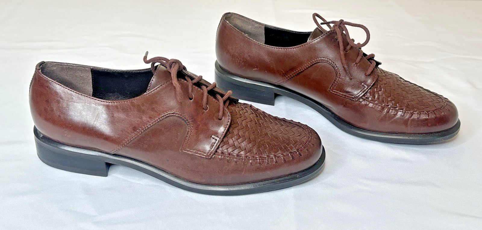 Danelle FLANDERS Brown Leather Dress Shoes Women’s Size 6M Man Made Sole Brazil