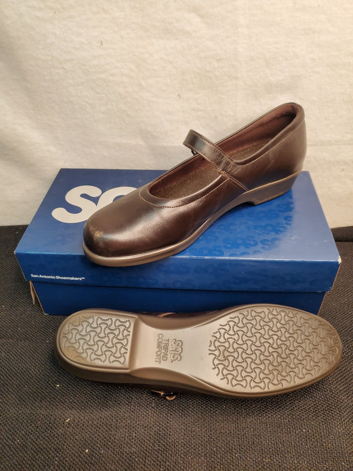 SAS Maria Comfort Shoes Women’s Black 8.5W Leather Mary Jane Tripad