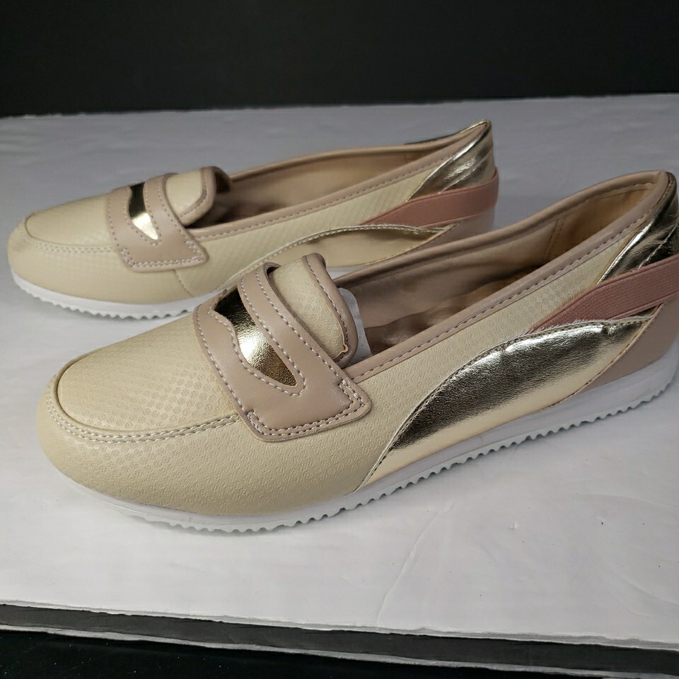 Avon Venus Cushion Walk Metallic Loafer Womens 7 Shoes New