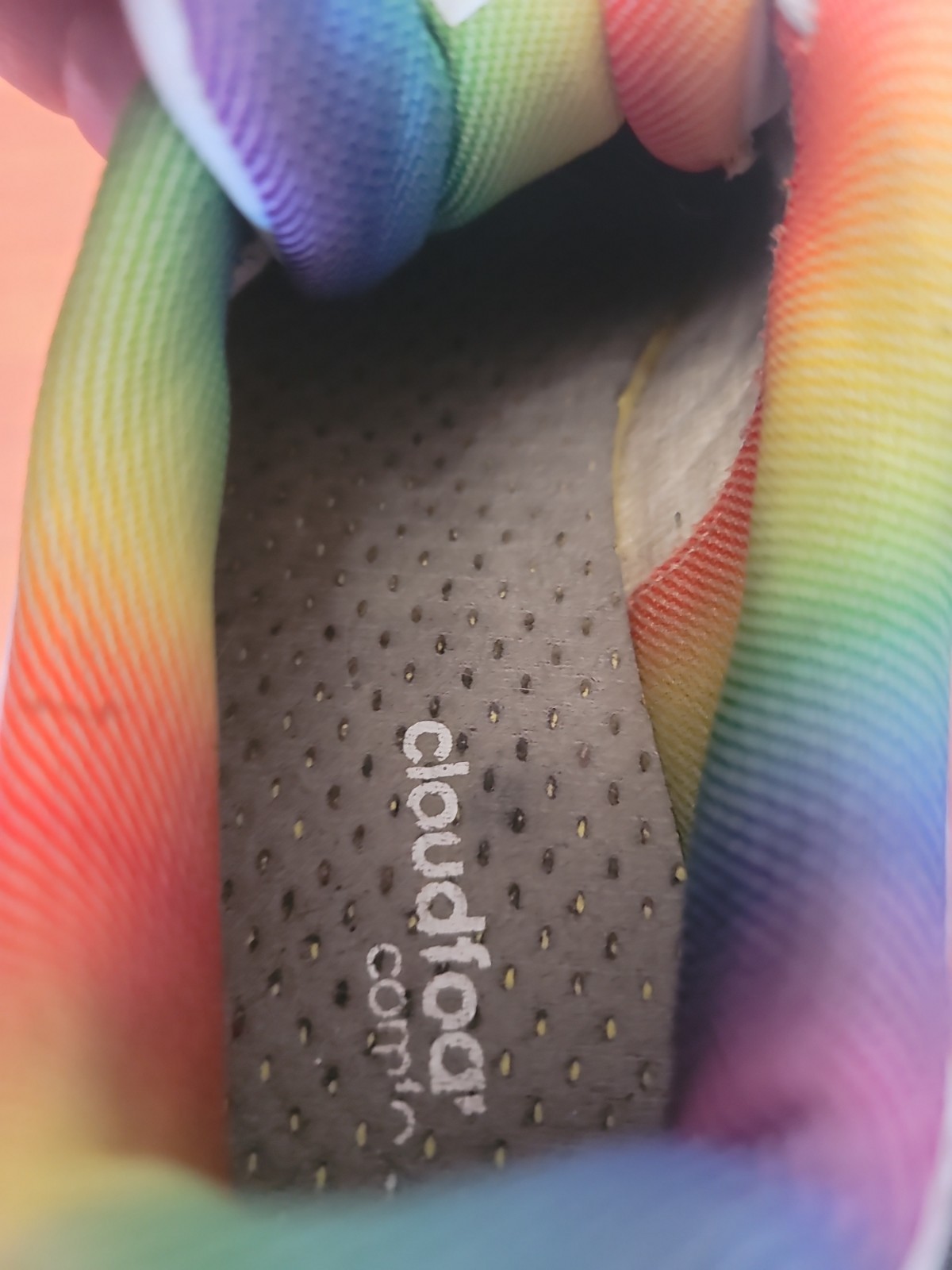 ADIDAS GRAND COURT PRIDE SNEAKERS 8.5 WOMENS WHITE RAINBOW WOMENS CLOUDFOAM VGC