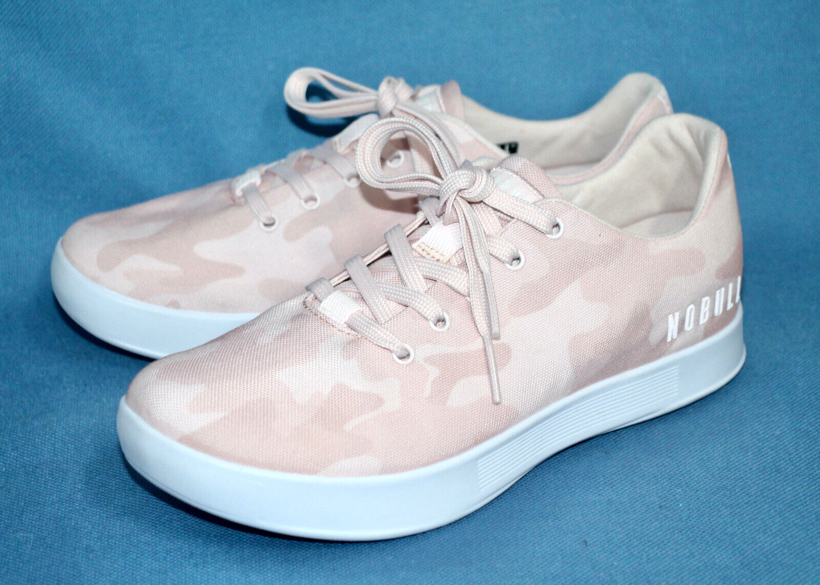 NOBULL Pink Camo CanvasTrainer Sneaker Women 8.5 Men 7 Low Top Lace Up