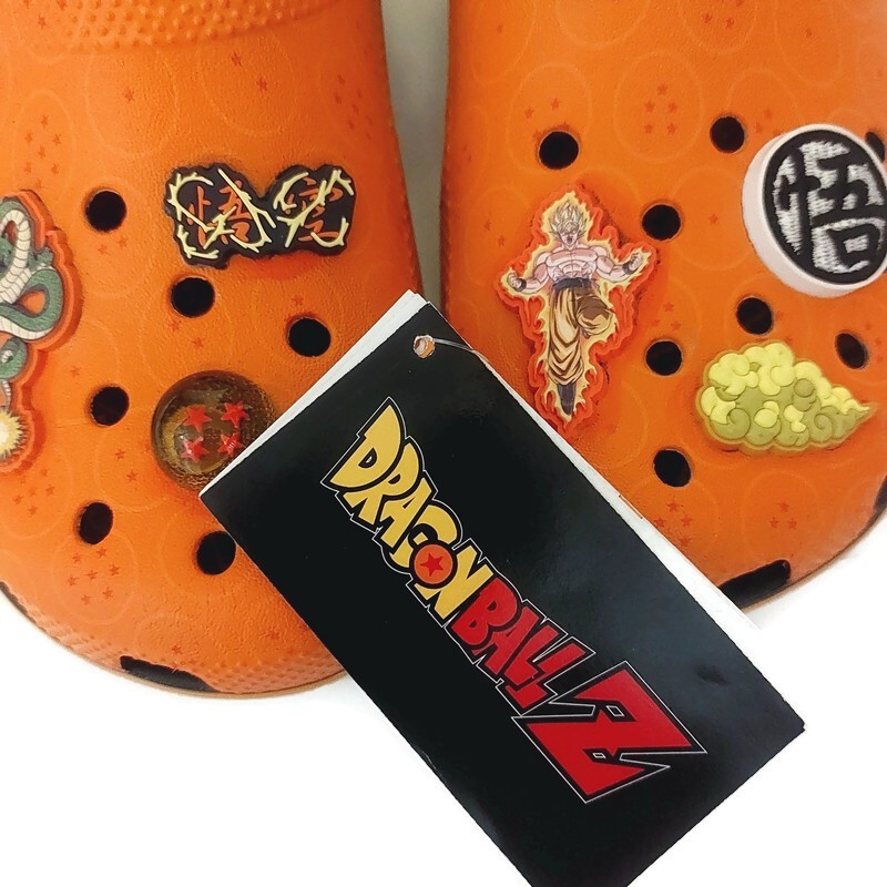 CROCS Dragon Ball Z Clogs Kids Size J4 Womens 6 DBZ Goku Slip On Sandals Shoes