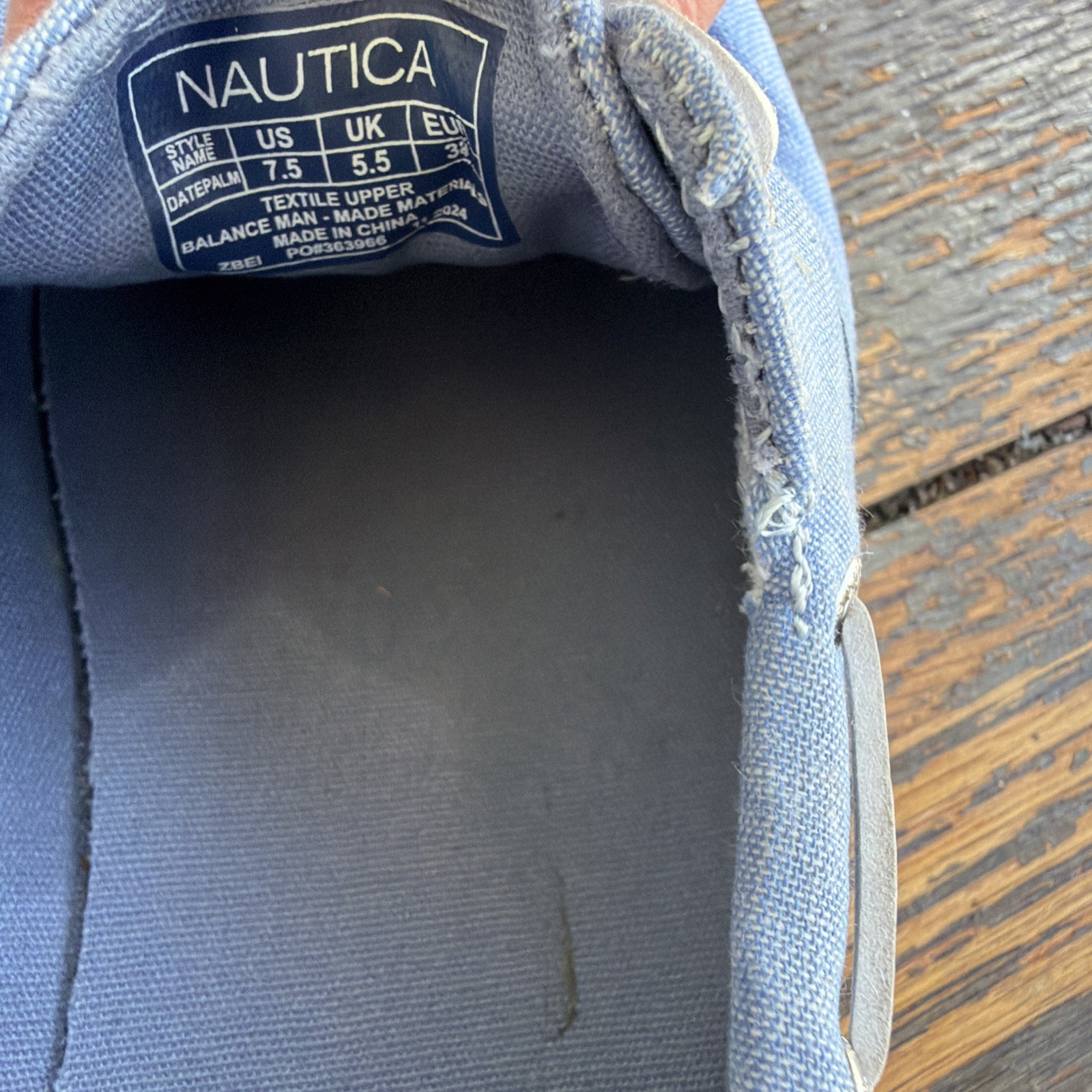 Nautica Womens Datepalm Casual Boat Shoes Slip On Cushioned Insole Sz. 7.5