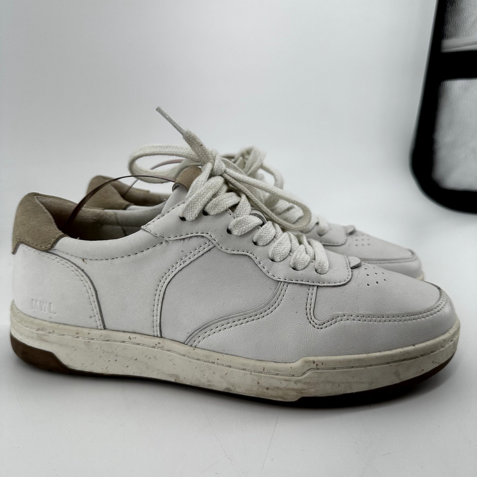 Madewell Court Leather Sneakers Cloudlift Lace Up Low Top Ivory Multi W6.5 M5