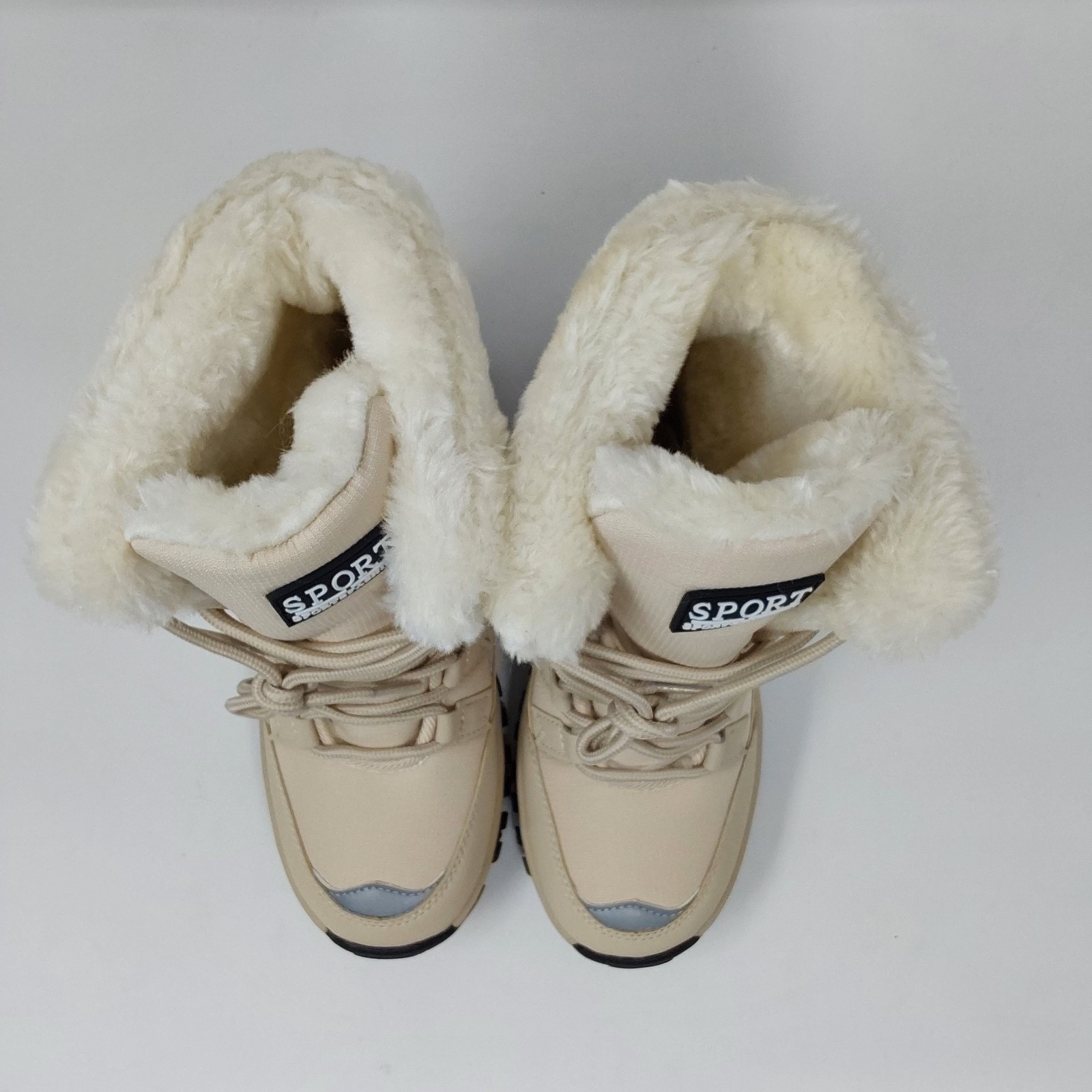 Women’s Winter Snow Boots Faux Fur Lined Waterproof Hiking Boots Size 6 EU 37