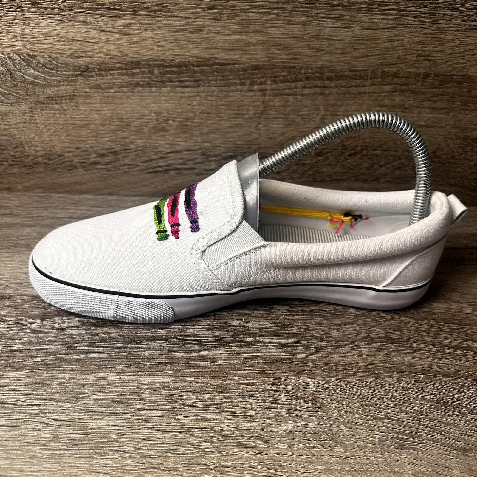 A New Day Slip On Sneakers Womens Size 8 Crayon School Teacher Supplies Shoes
