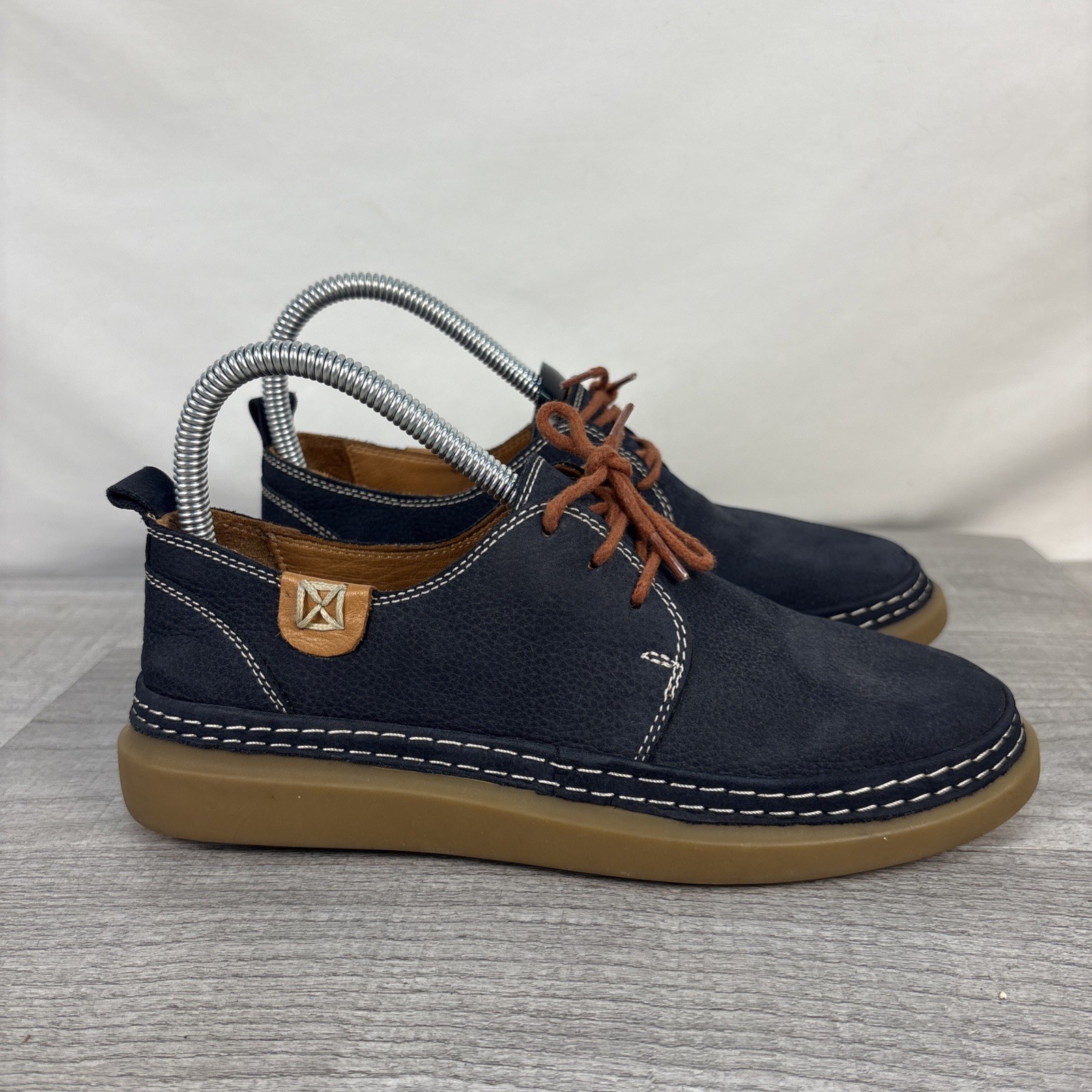Sanata Navy Leather Lace Up Comfort Shoes Women’s 7