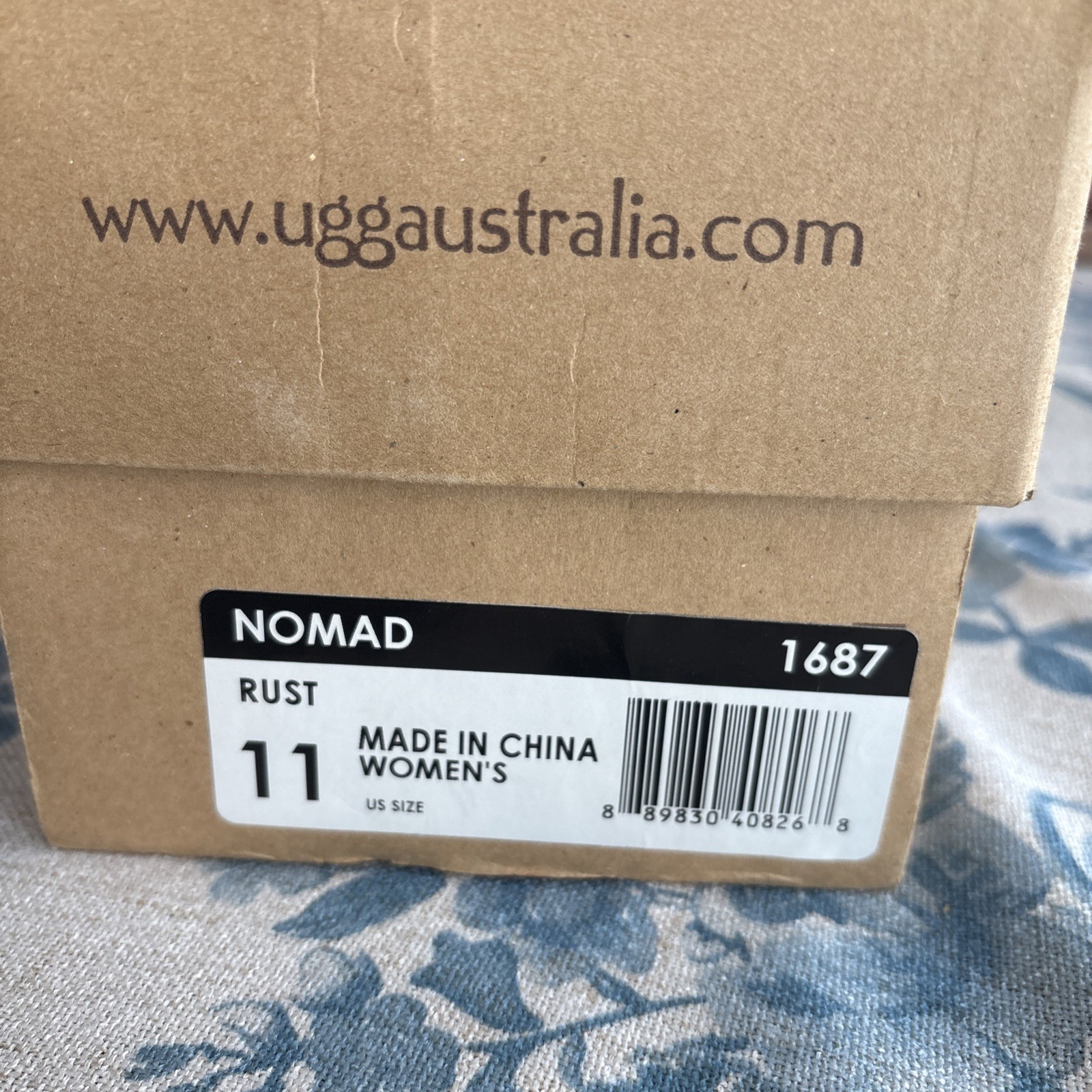 UGG Australia Nomad 1687 Women’s 11 Rust Leather Shearling Slide Sandals