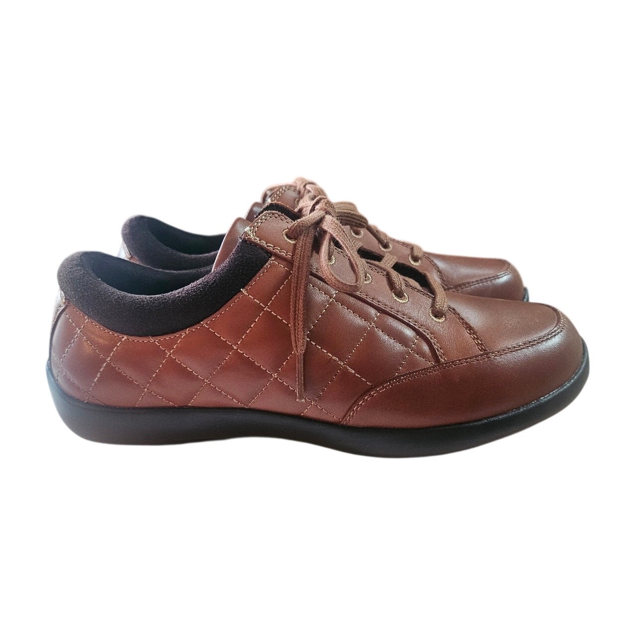 Anodyne No. 75 Women’s Casual Sport Shoes Saddle Brown Diabetic Comfort 6.5W