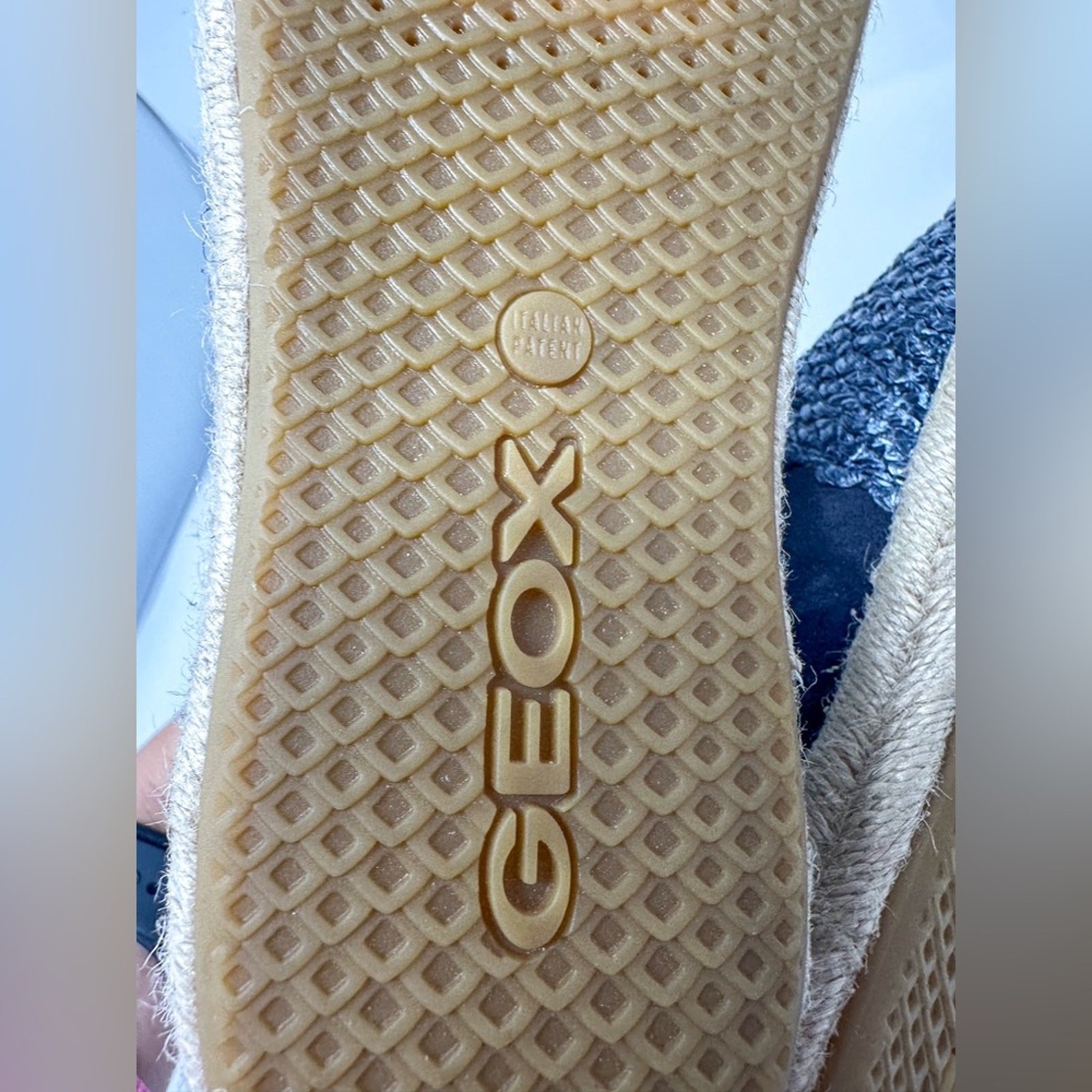 NEW Geox Modesty Blue Suede Textile Espadrille Flats, NEW, Size 5, MSRP $150
