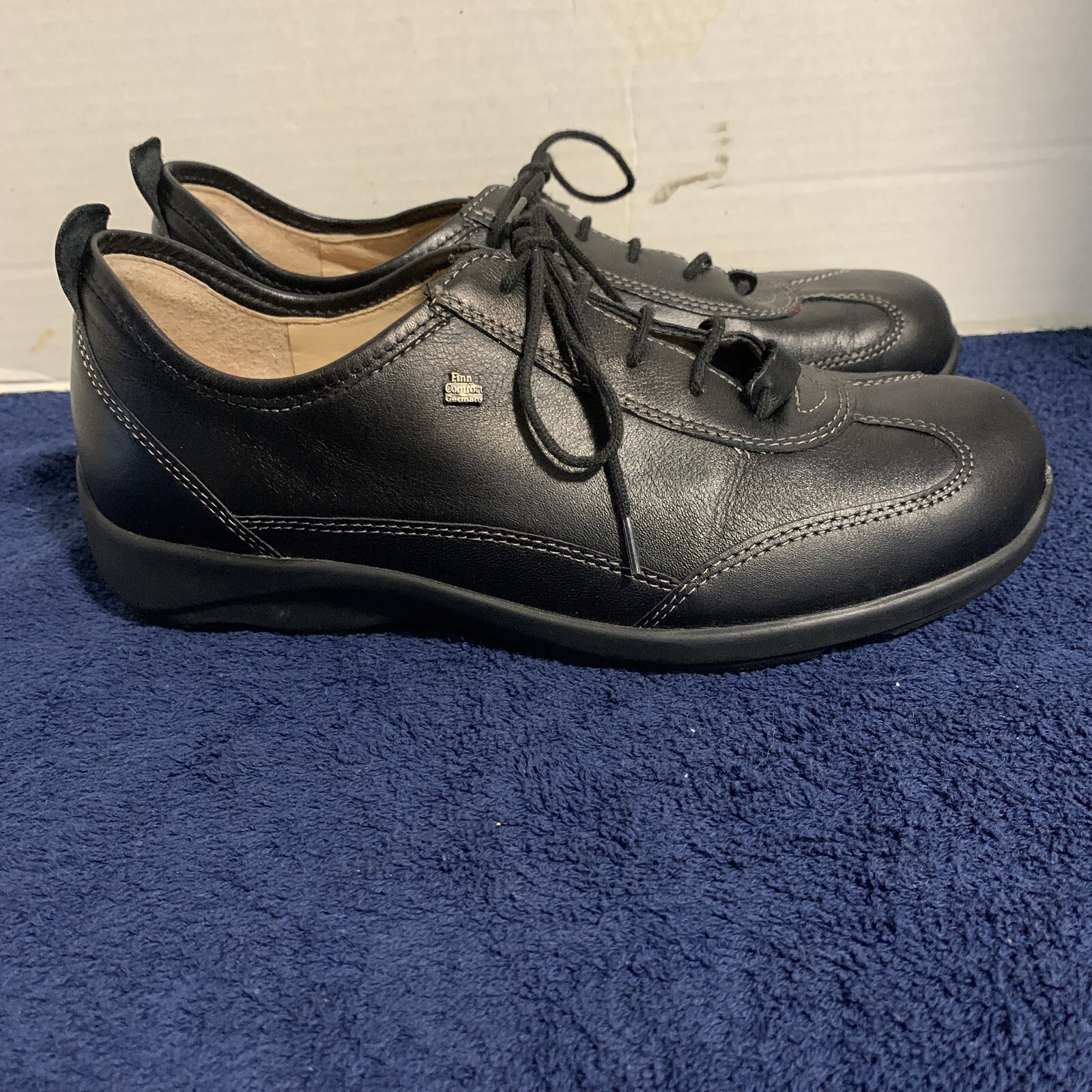 FINN COMFORT Germany Women’s Size 6.5 US 4 1/2 UK Black Leather Manaus Shoes