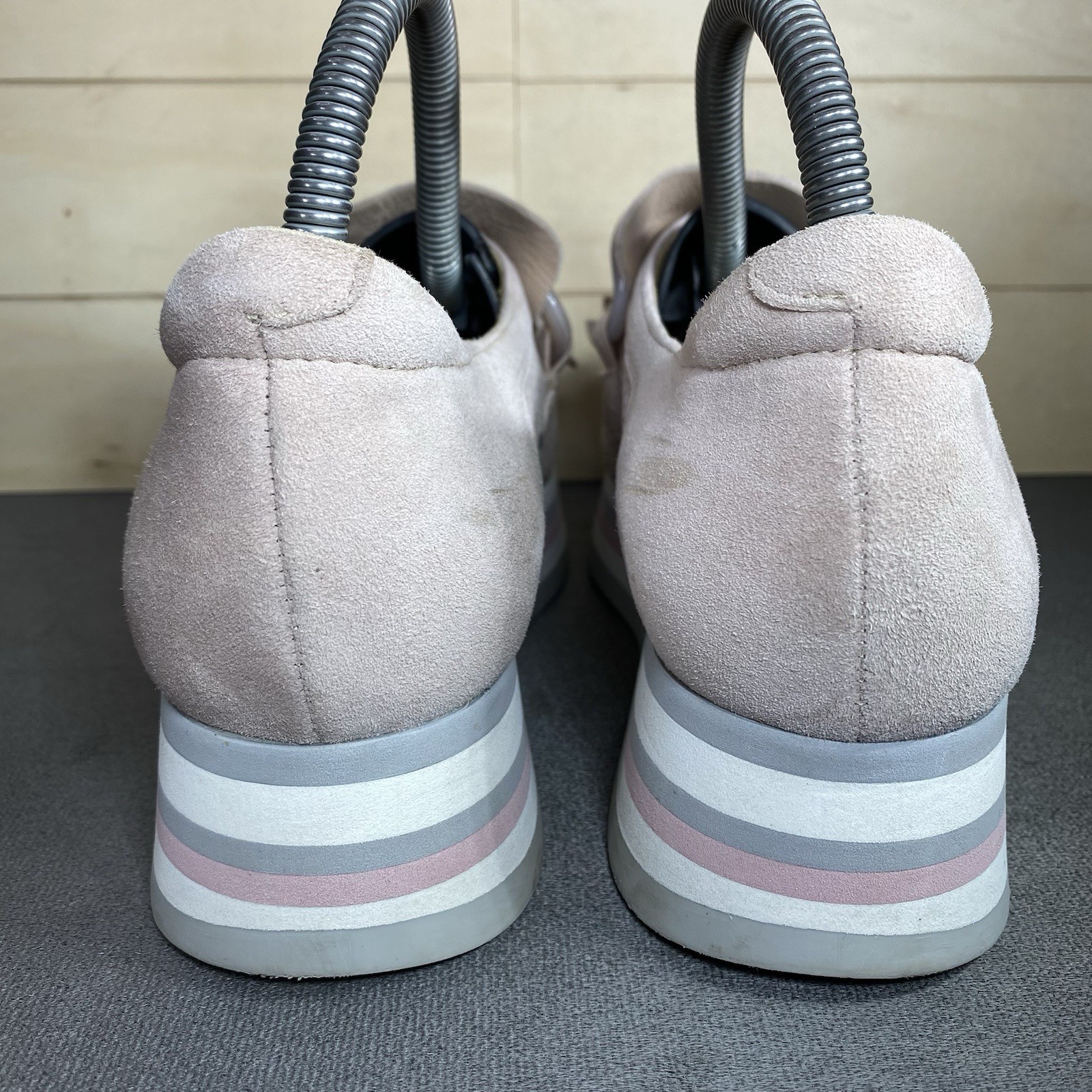 SoftWaves Cadie Platforms Pink Suede Women’s Size 8 Shoes EU38 Slip-Ons Kiltie