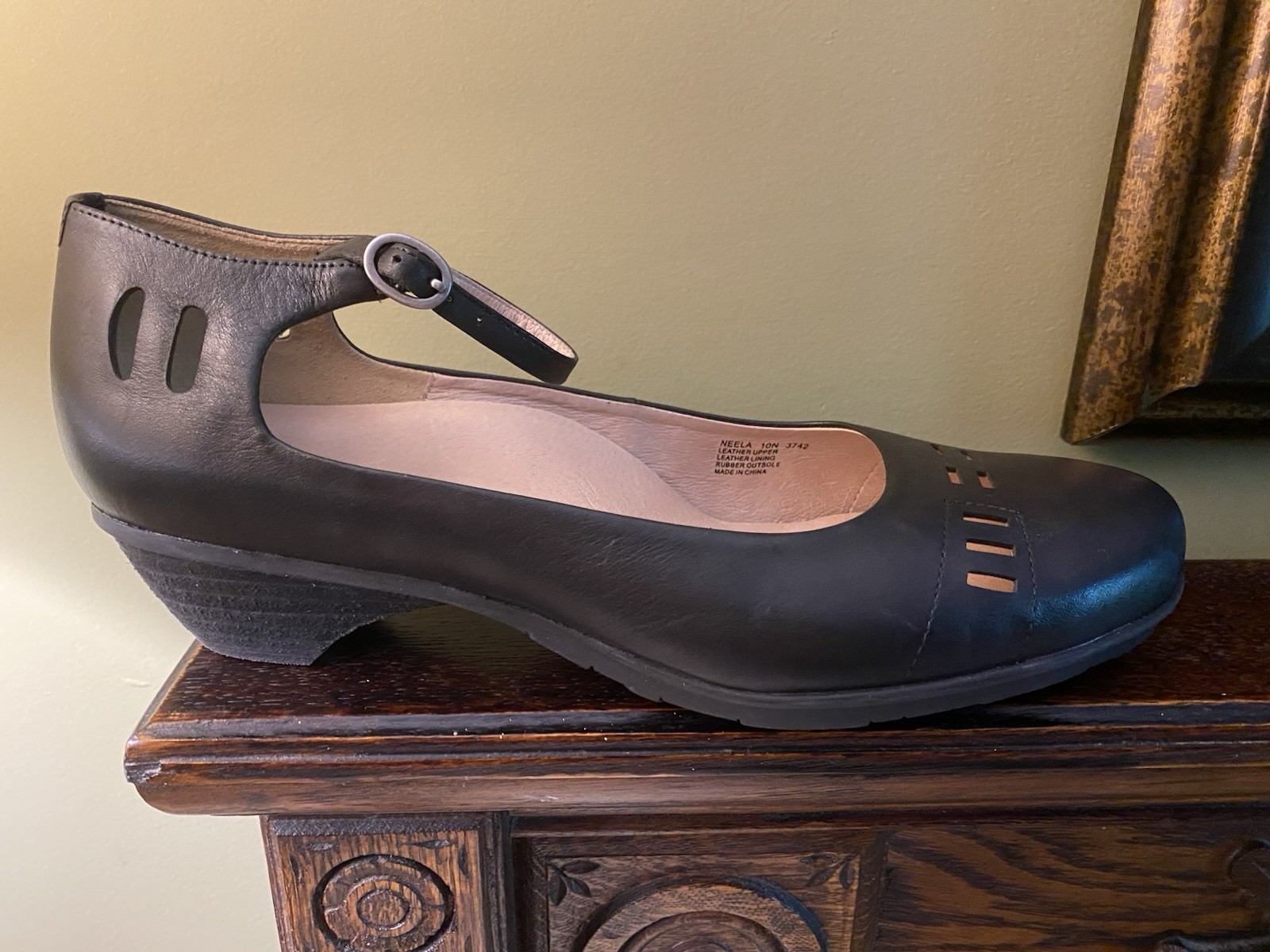 Abeo Women’s ORTHO BIO SYSTEM NEELA Mary Jane Black Leather Shoes ~ Size 10N