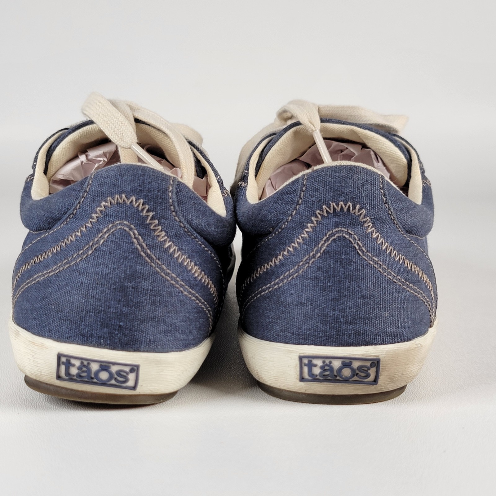Taos Star Washed Blue Canvas Low Top Sneaker Flats Women’s US 8 W